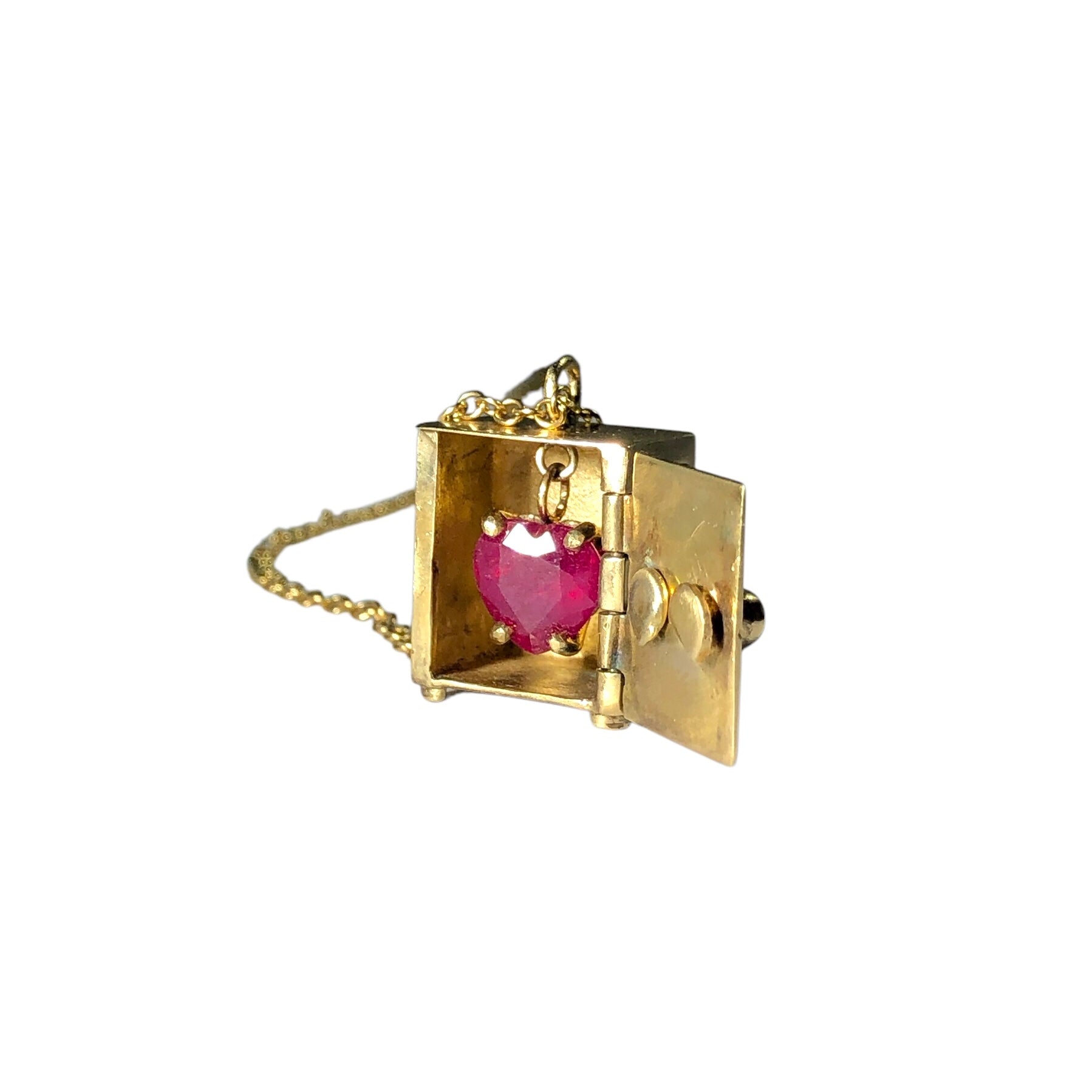 14k Safe Necklace w. Ruby