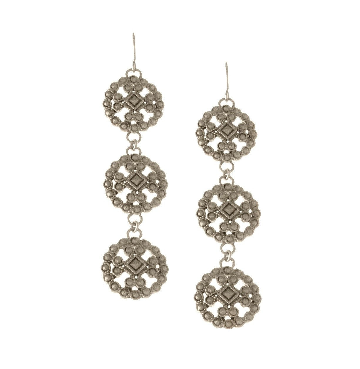 Lace Cast Trio Earrings