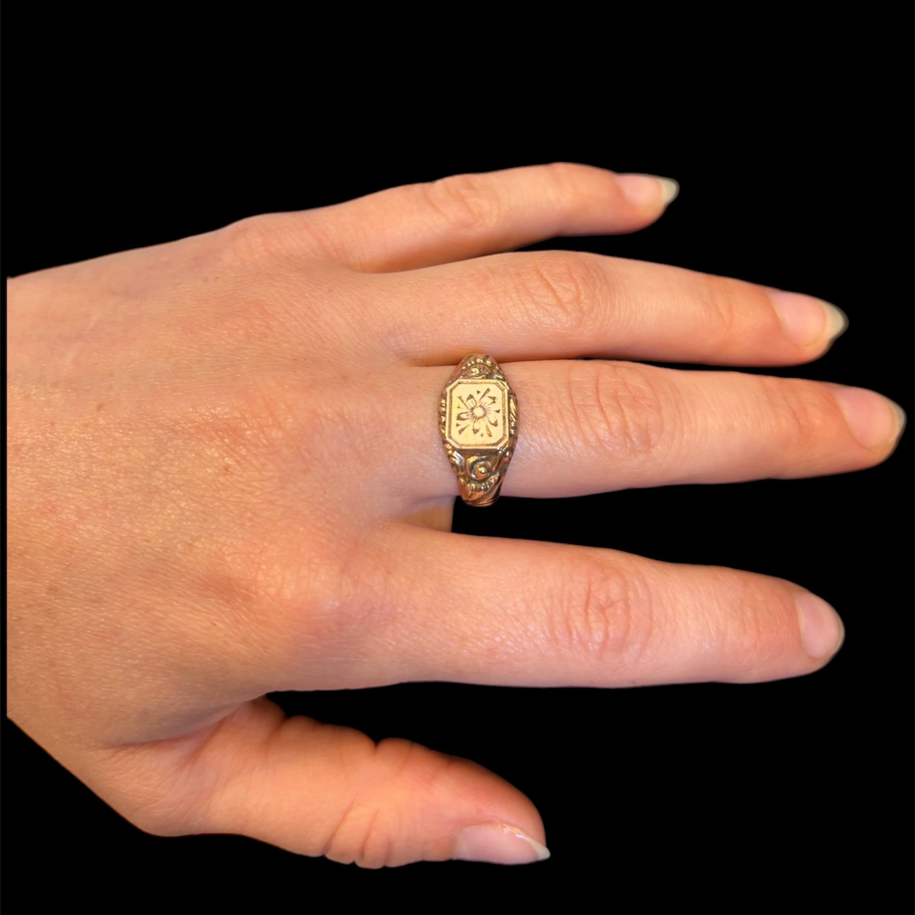 RARE French Genuine Pinchbeck Ring