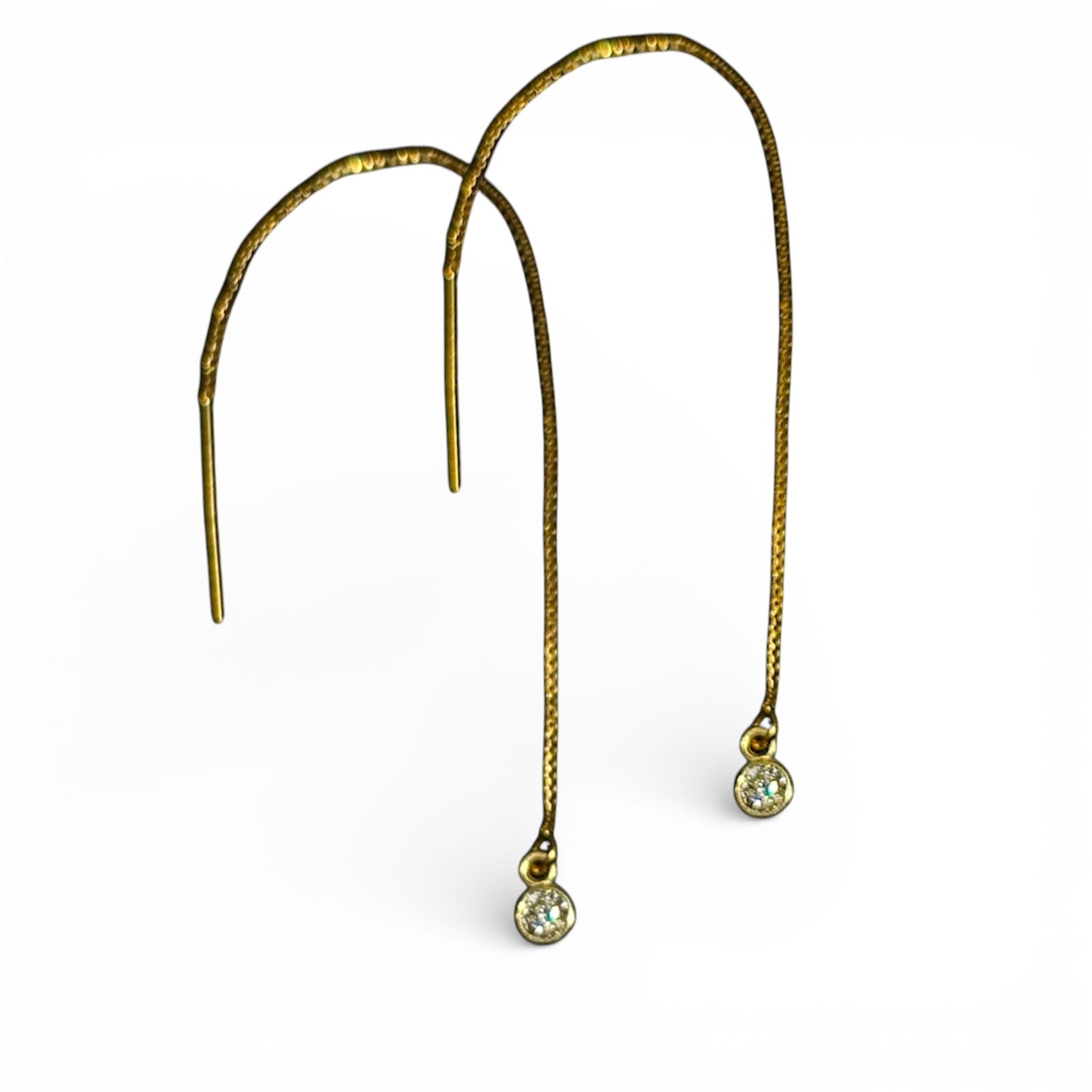 14k Diamond Threader Earrings