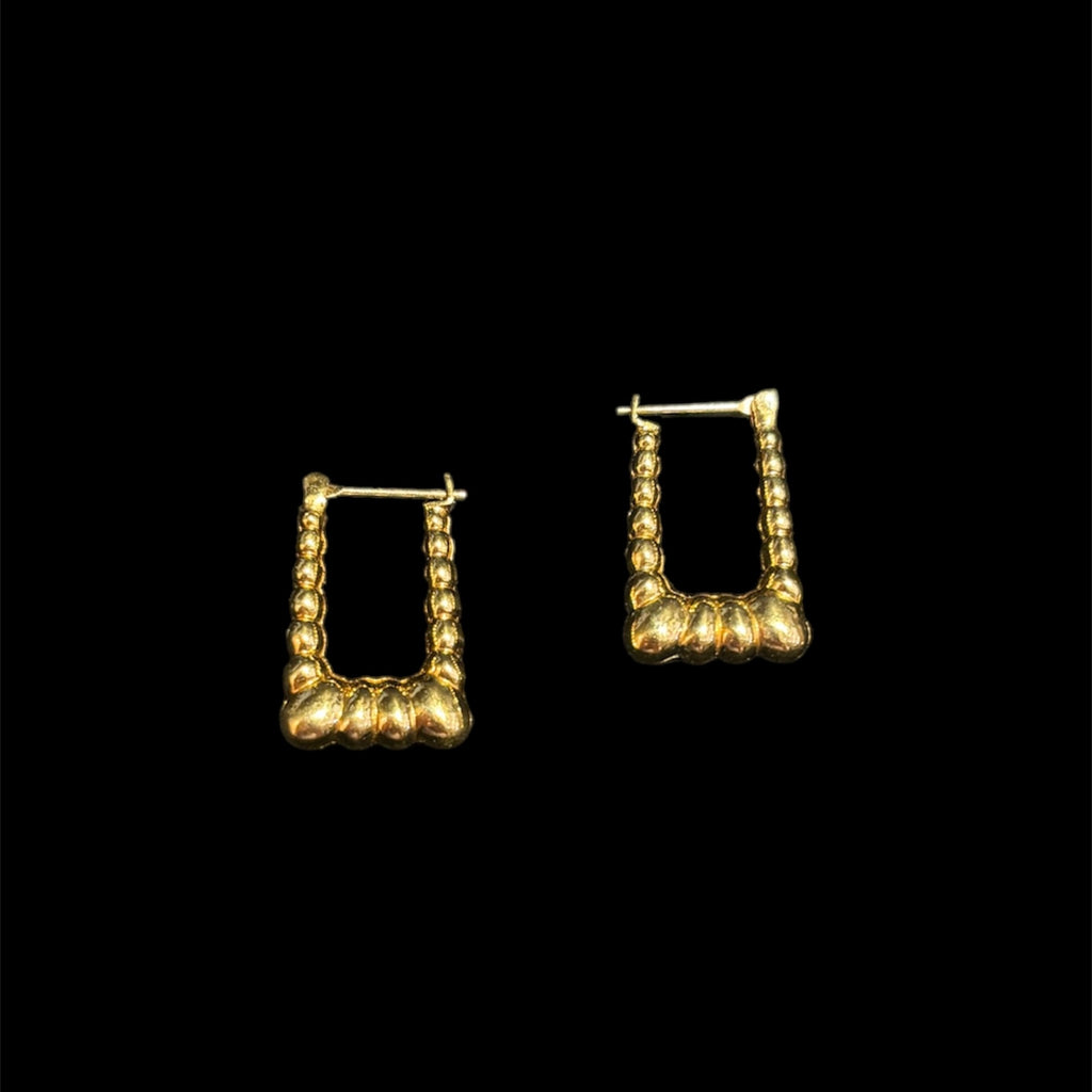 Vintagle Bubbly Rectangular Hoops