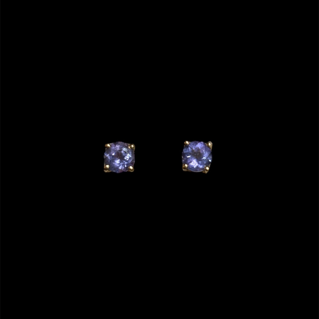 Vintage 14k Tanzanite Stud Earrings