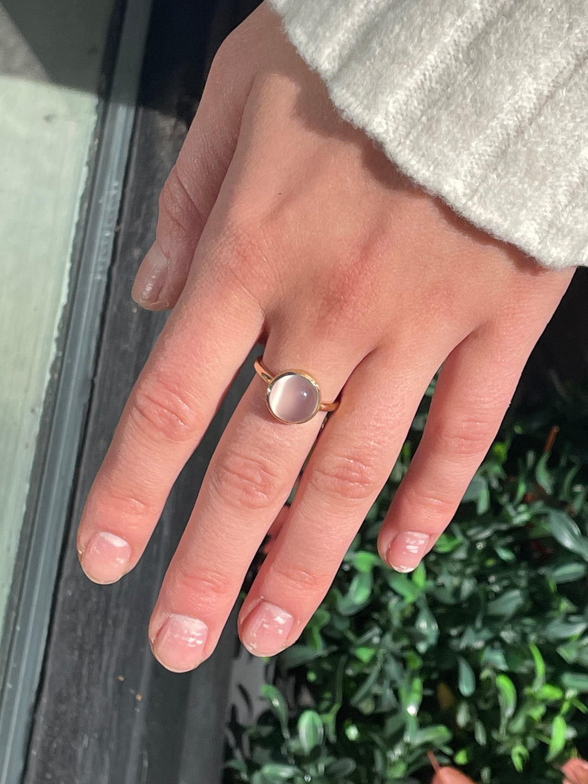 Moonstone Cabochon Solitaire
