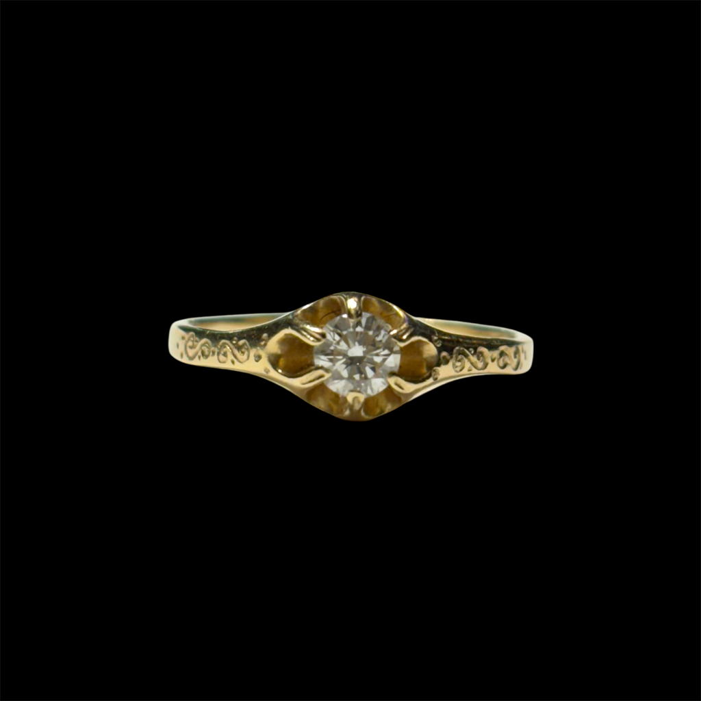 Victorian Gold Buttercup Engagement Ring