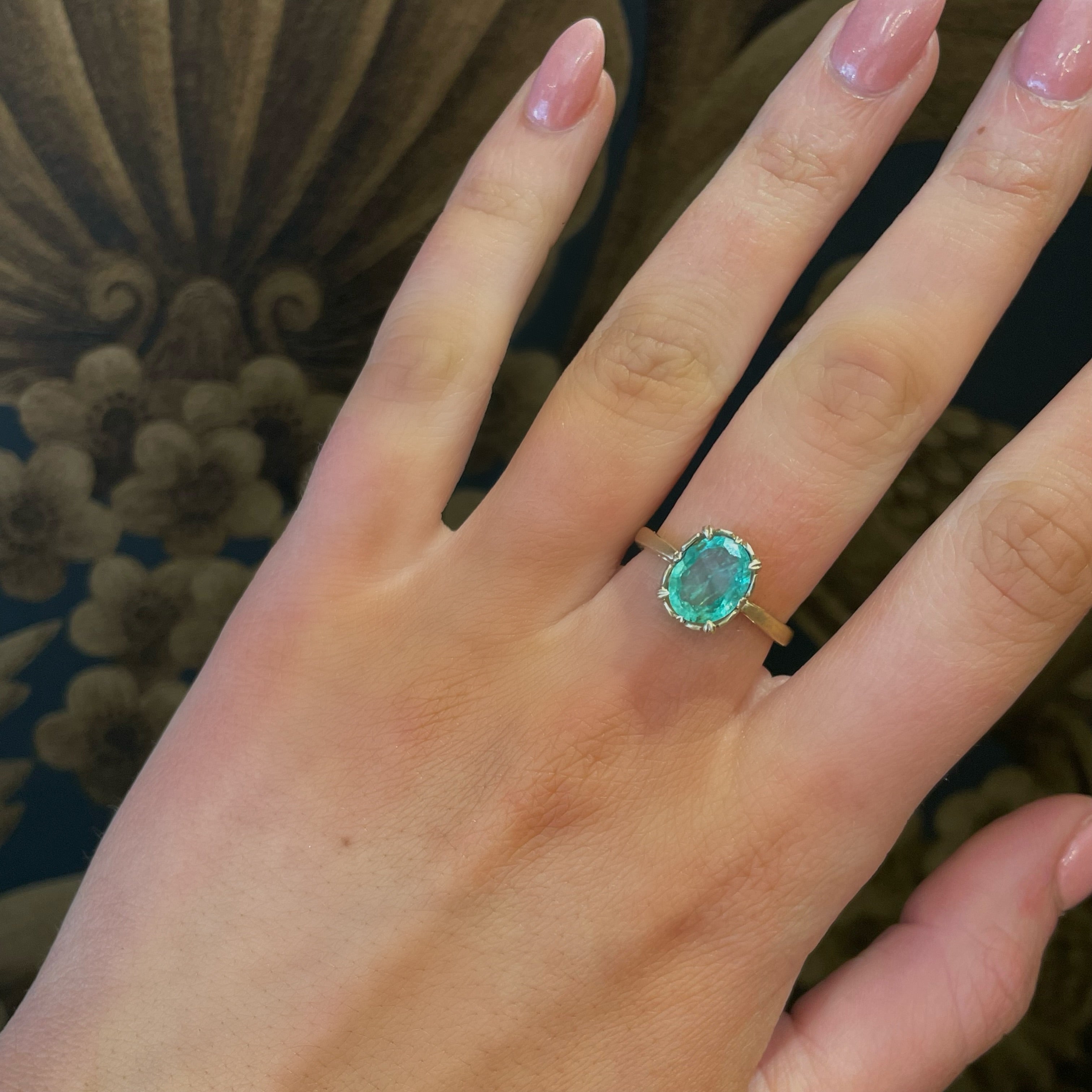 Oval Emerald Solitaire Ring