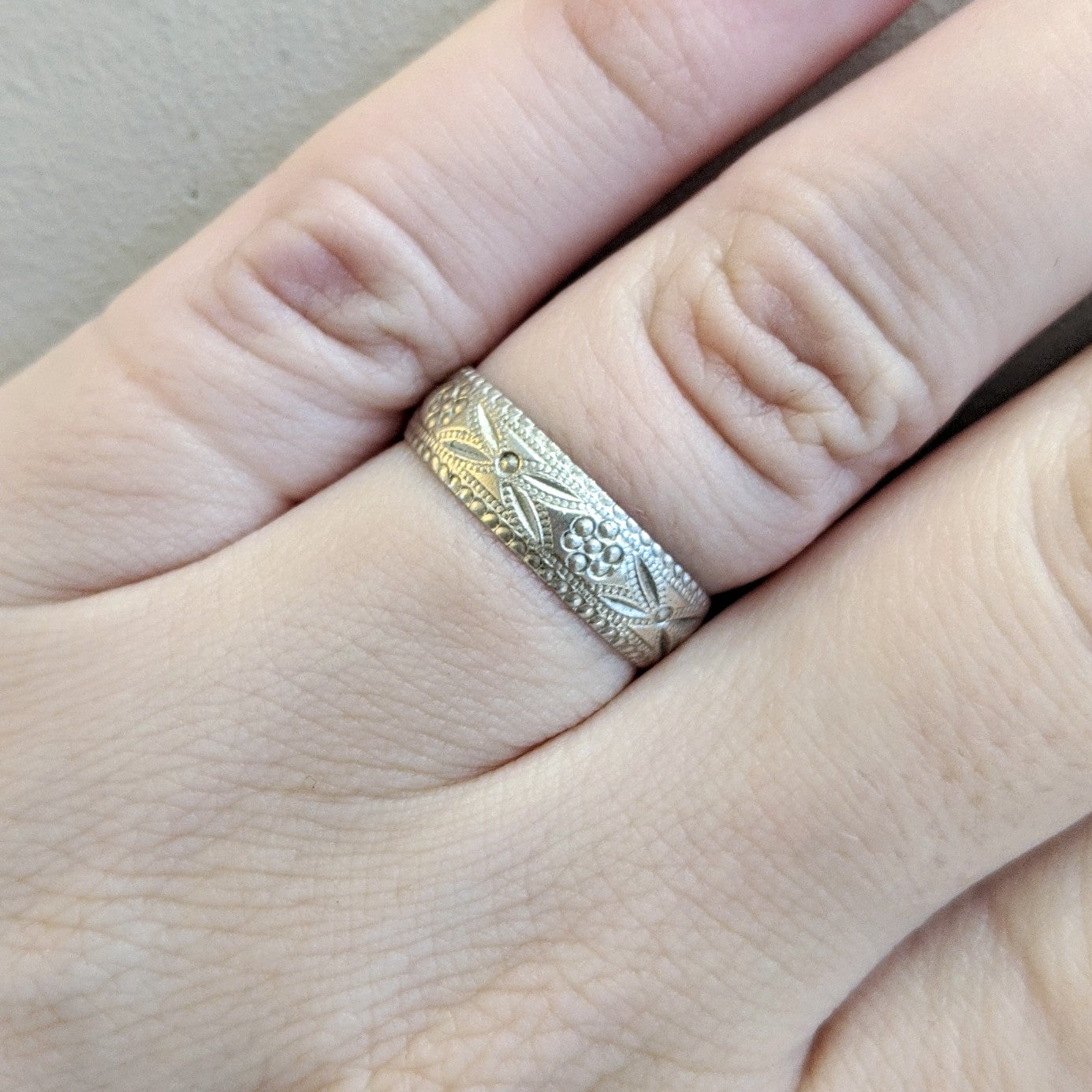 The Patterned Milgrain Ring