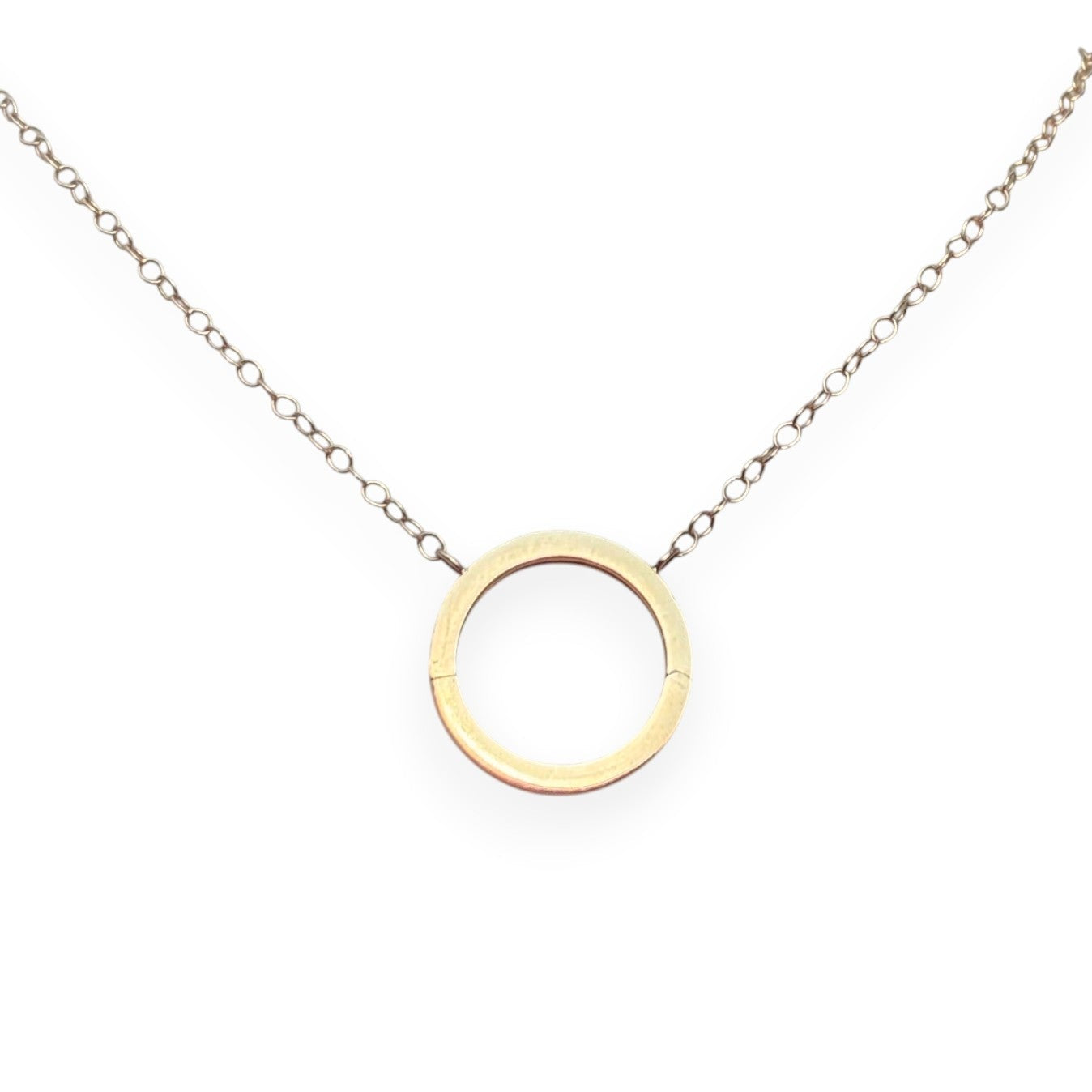 Circle Carabiner 14k Necklace