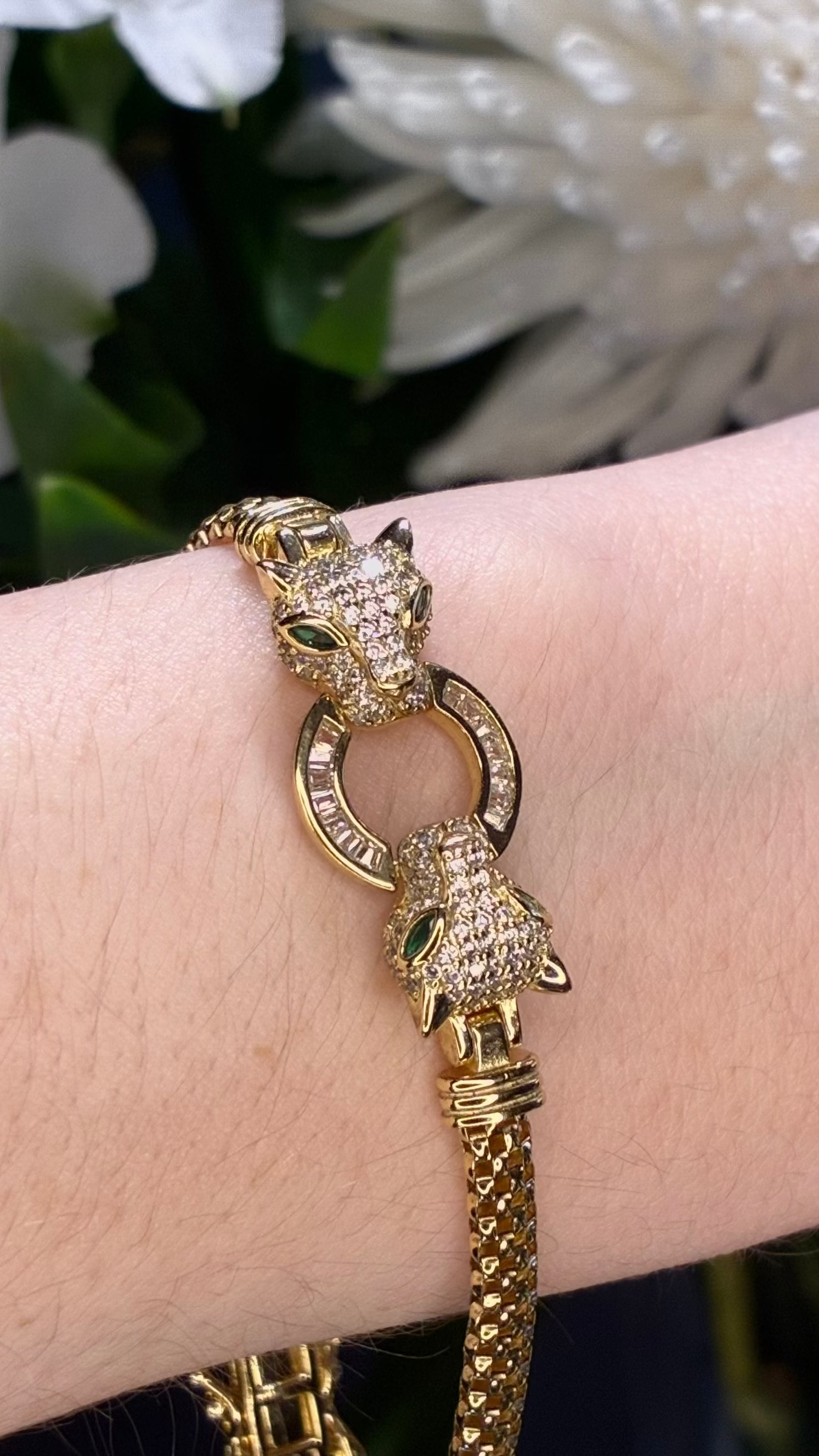 Vintage Double Jaguar Bracelet