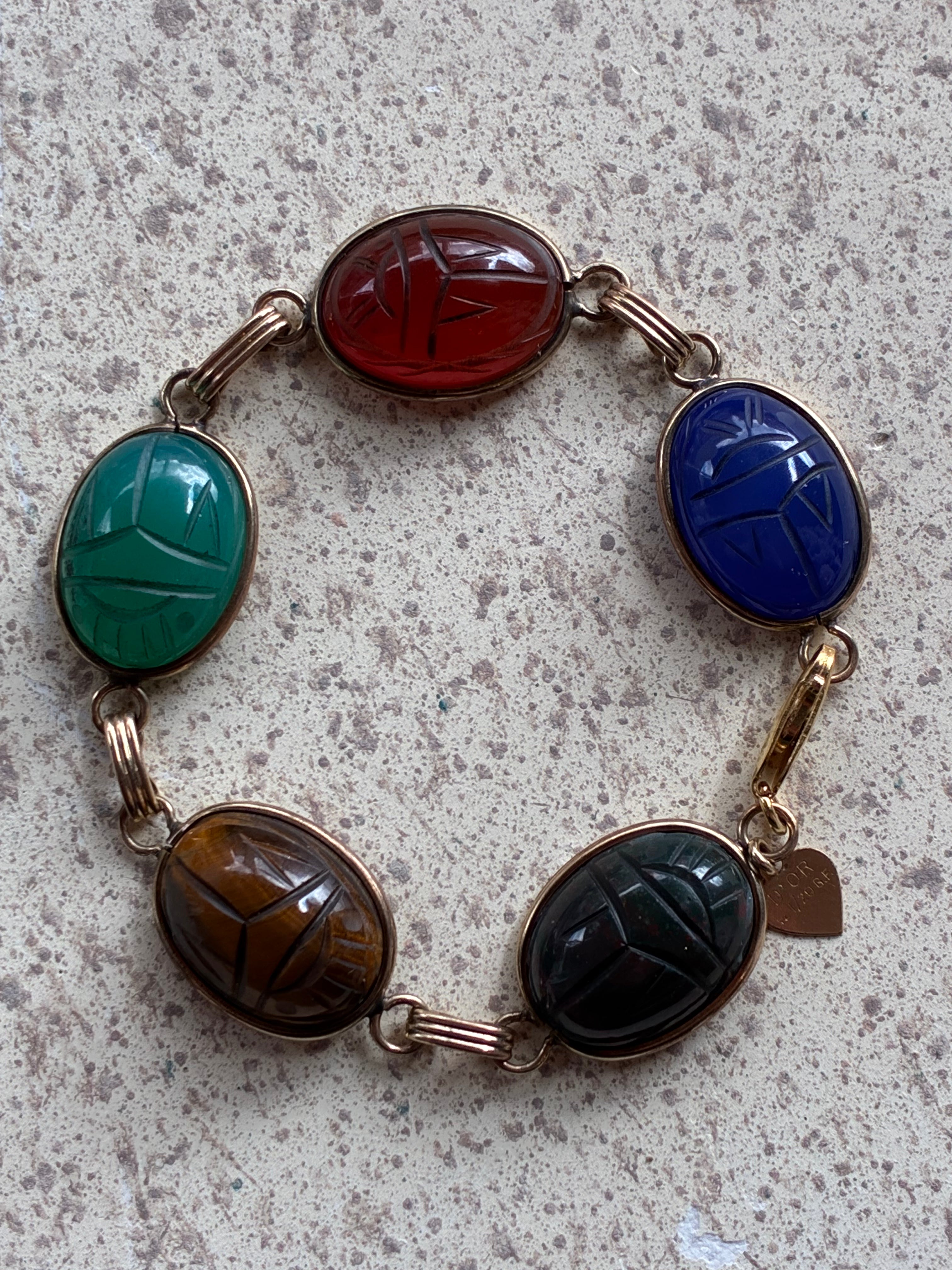 Vintage Scarab Beetle Bracelet
