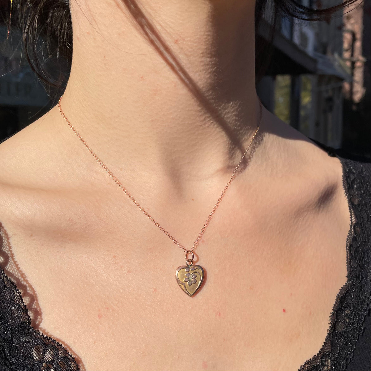 Victorian Seed Pearl Heart Pendant