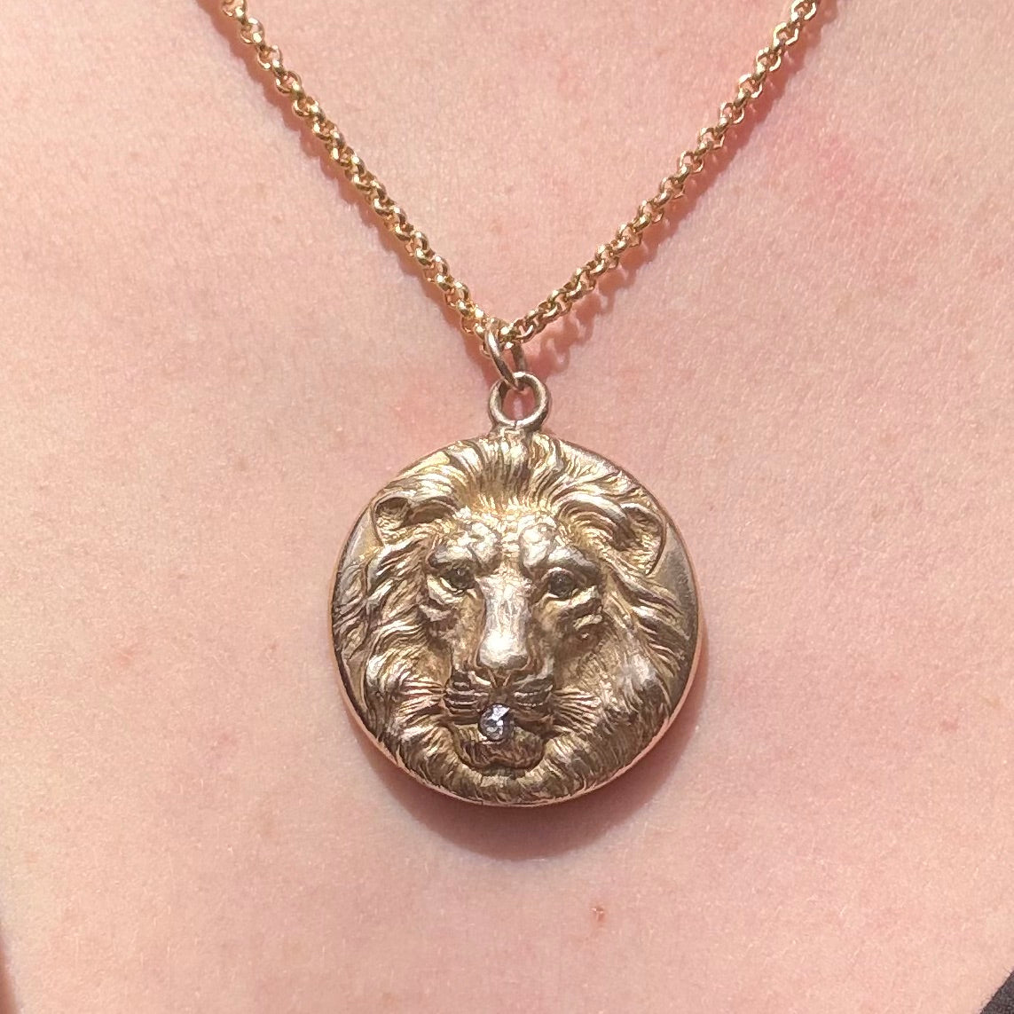 Antique Lion Locket