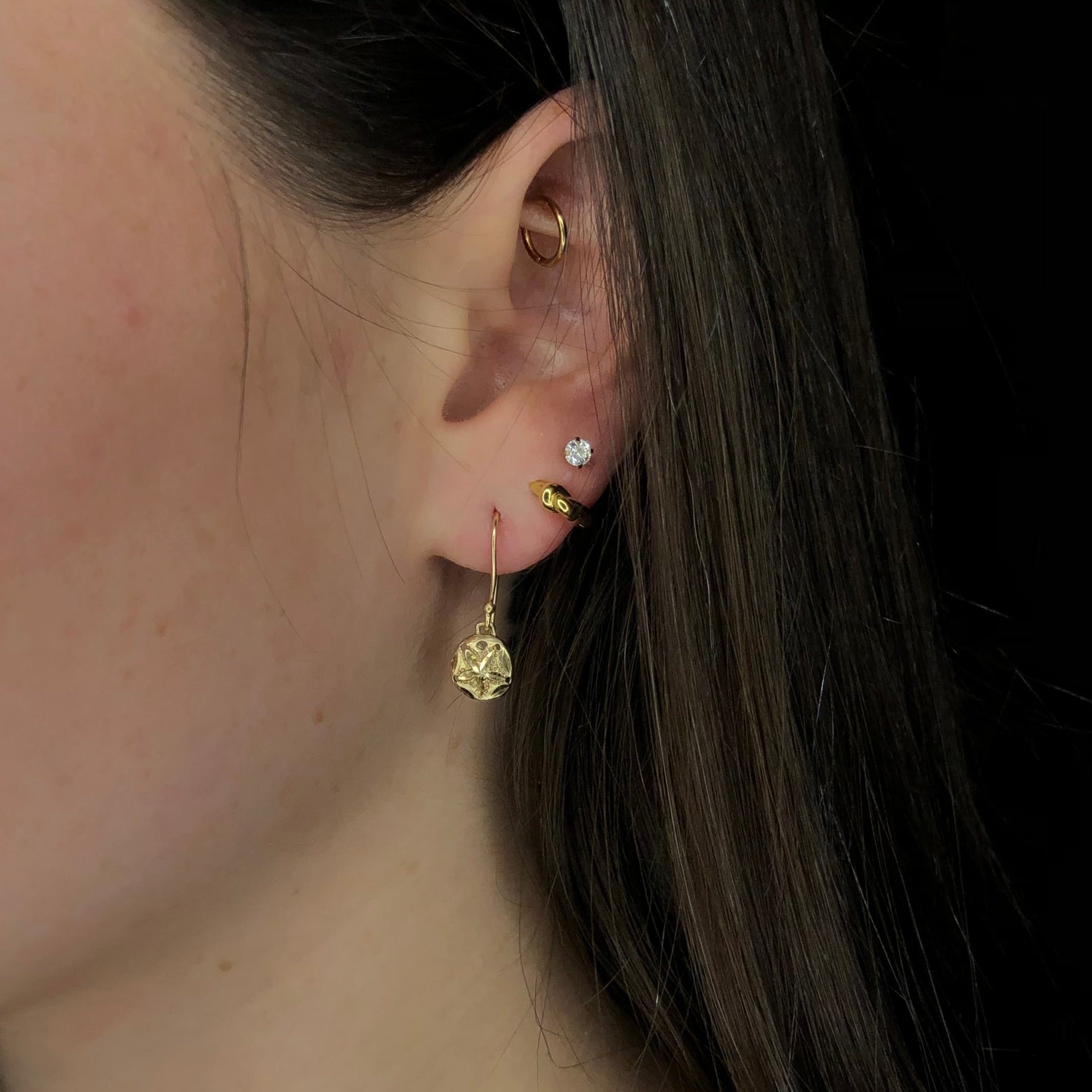 Vintage Sand Dollar Earrings