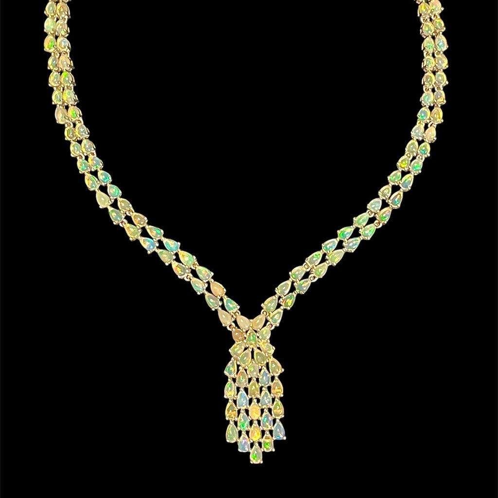 Vintage Opal Lavalier Necklace