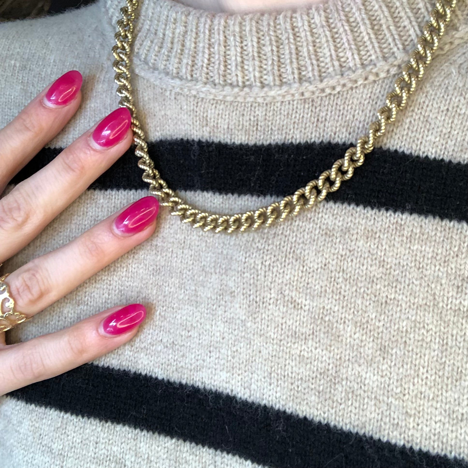 Art Deco Cuban Braided Chain