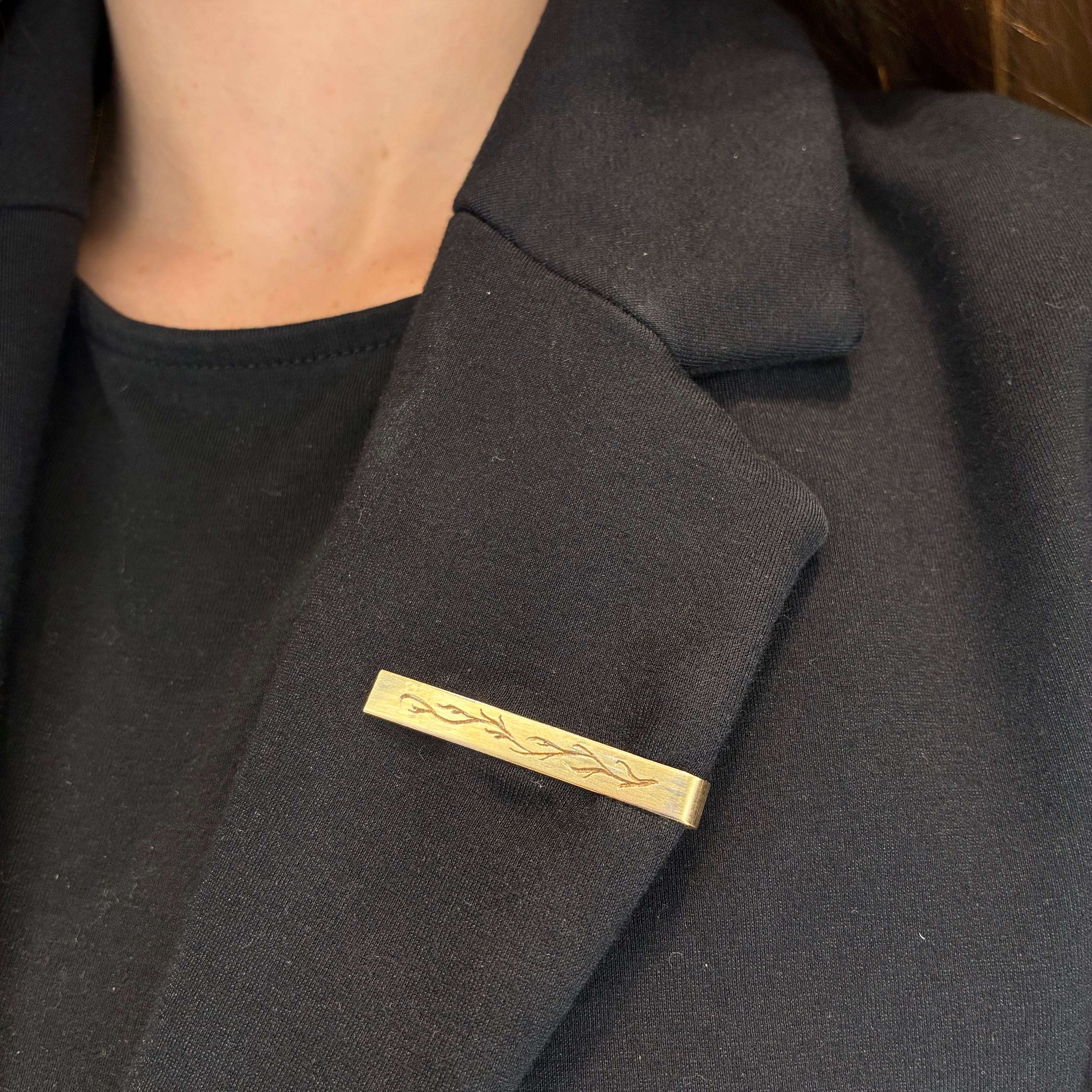 Vintage Engraved Tie Clip
