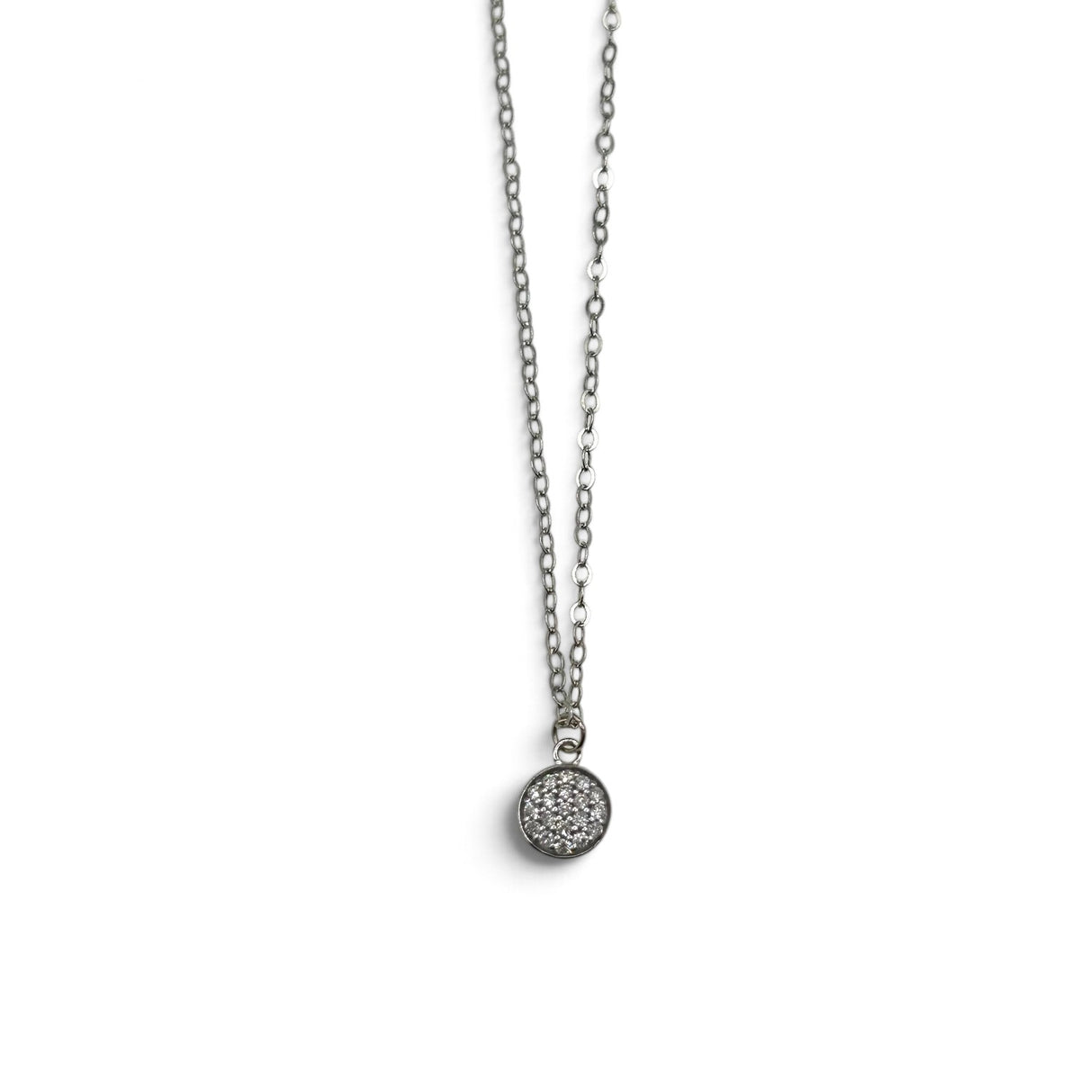 Pavé Disc Necklace