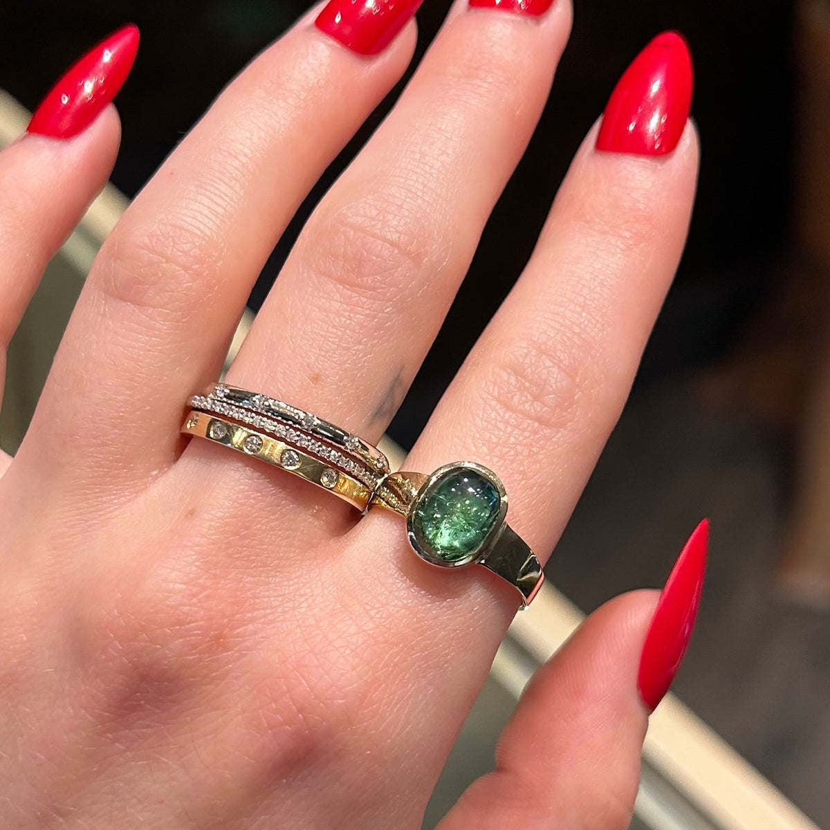 Tourmaline Cabochon Ring
