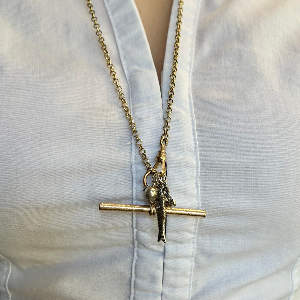 Antique Watch Chain Necklace