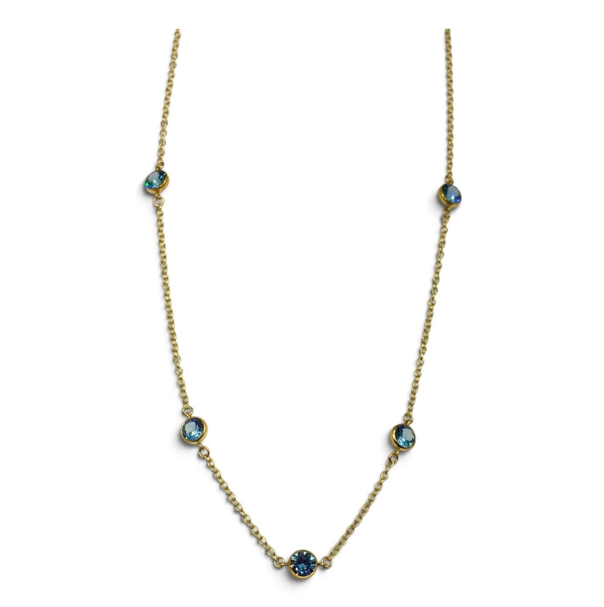 Gold-Fill Bezel Satellite Necklace