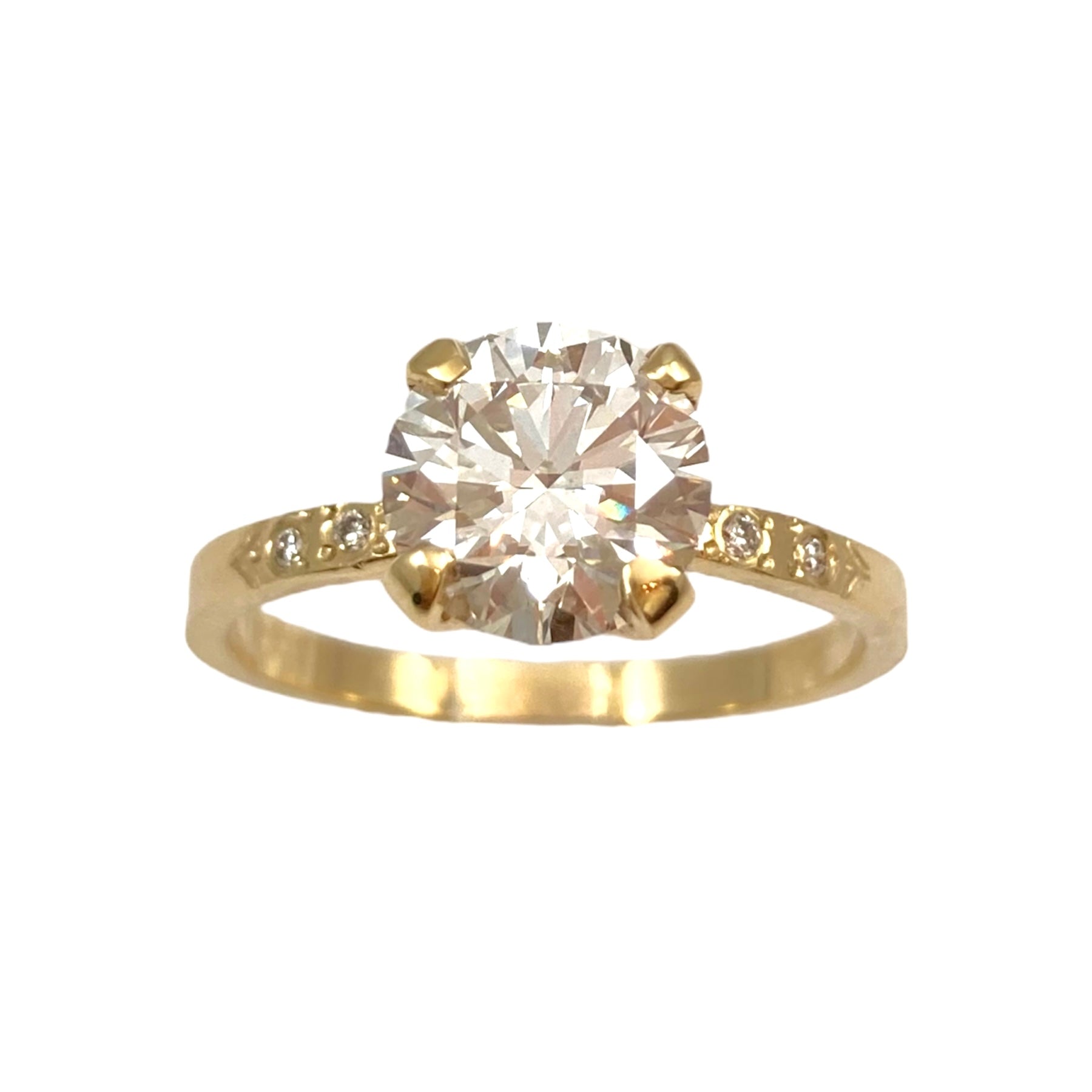 The Celestial Solitaire Engagement Ring w. 2ct Lab Diamond