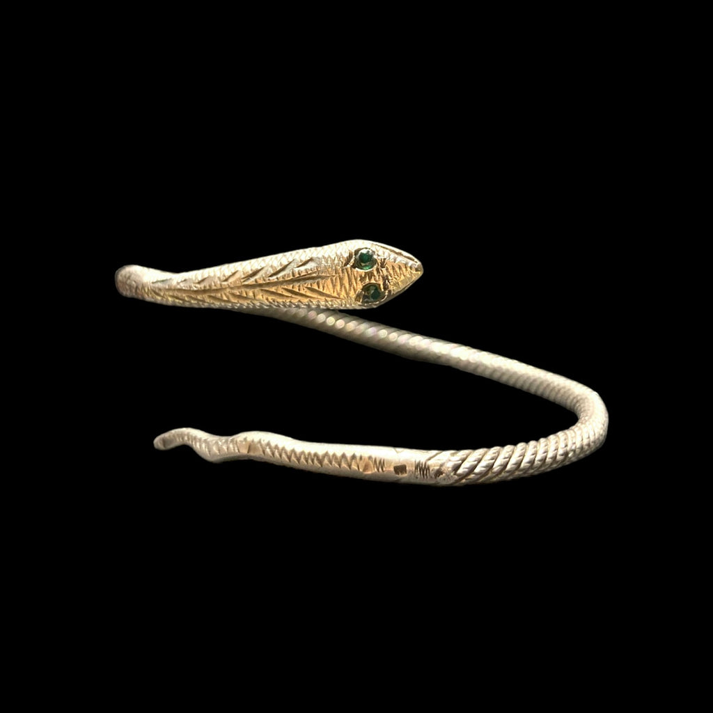 Antique Sterling Silver Snake Bracelet