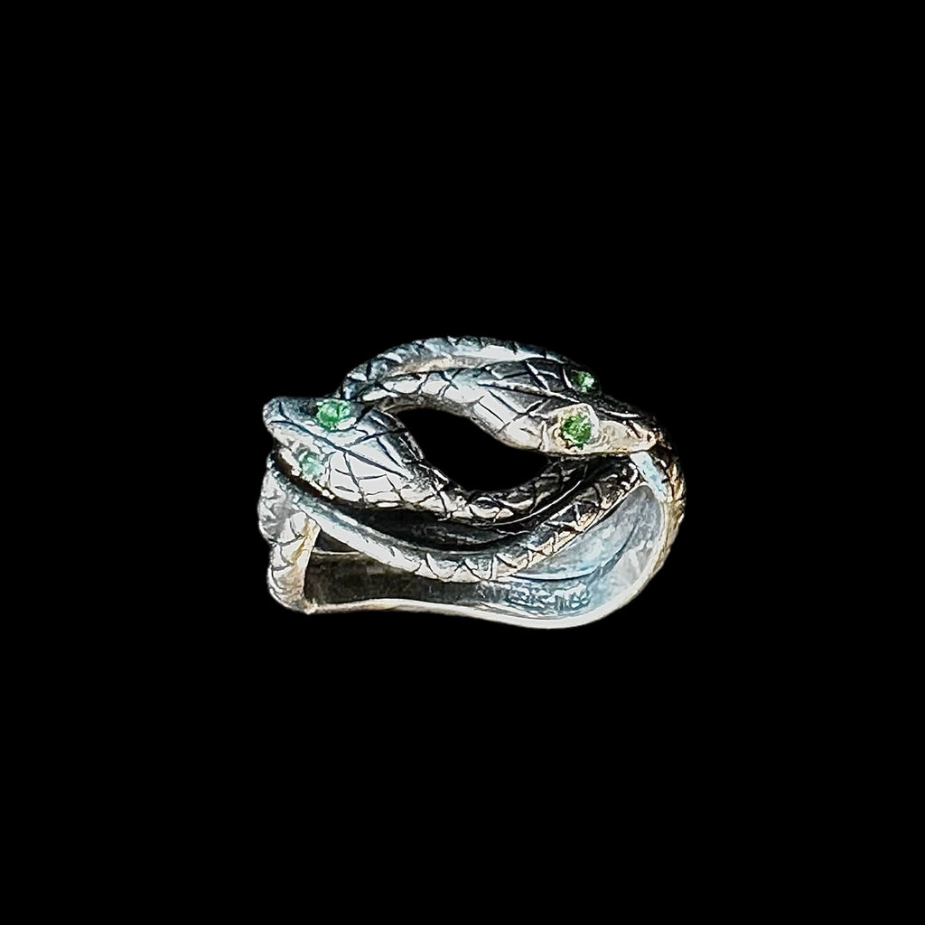 Vintage Sterling Silver Double Snake Ring