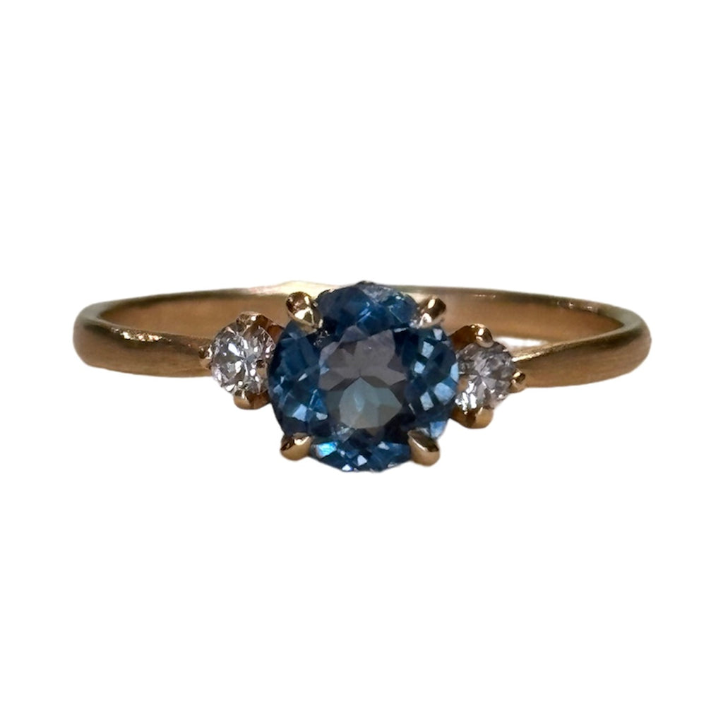 Sapphire and Diamond Trio Ring