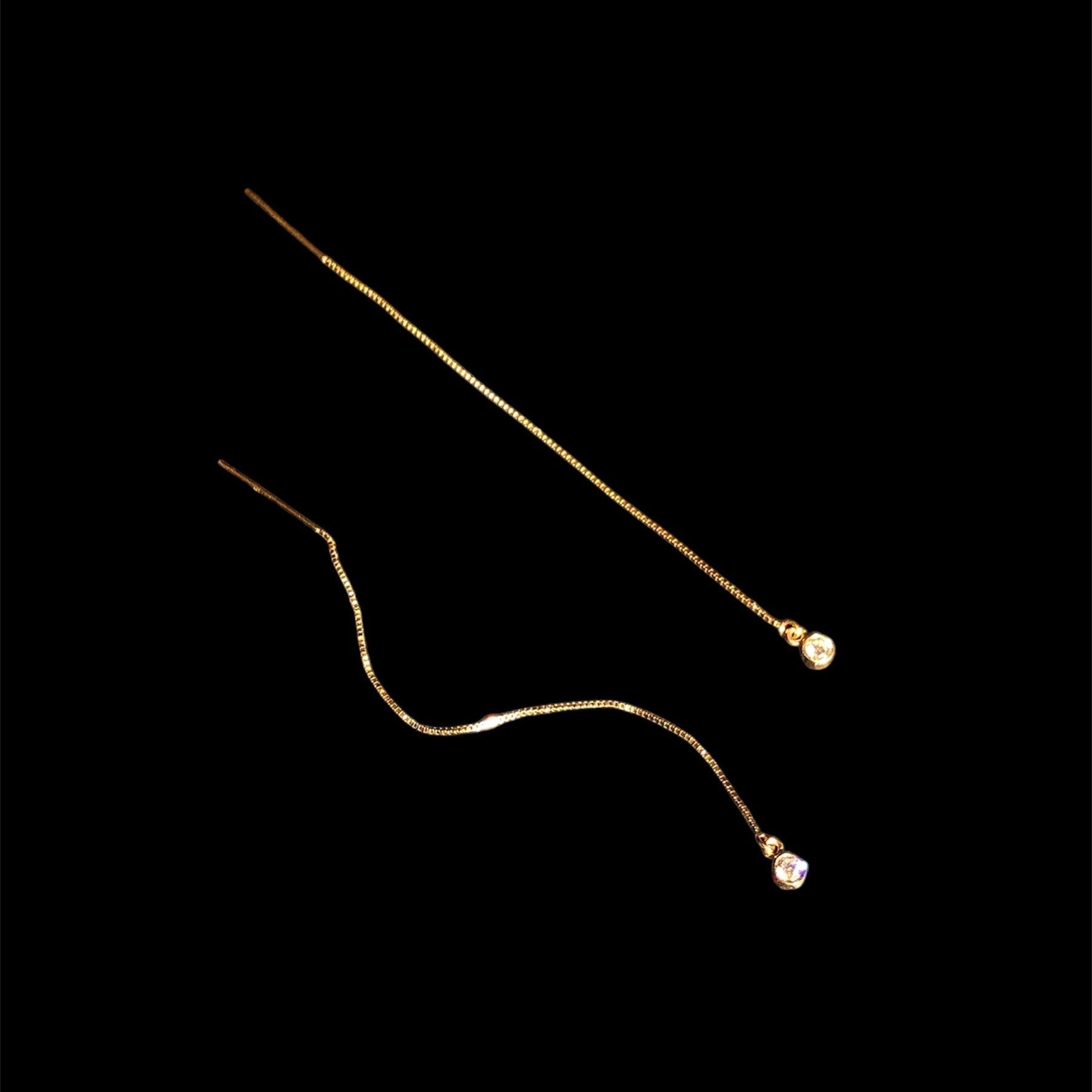 14k Diamond Threader Earrings