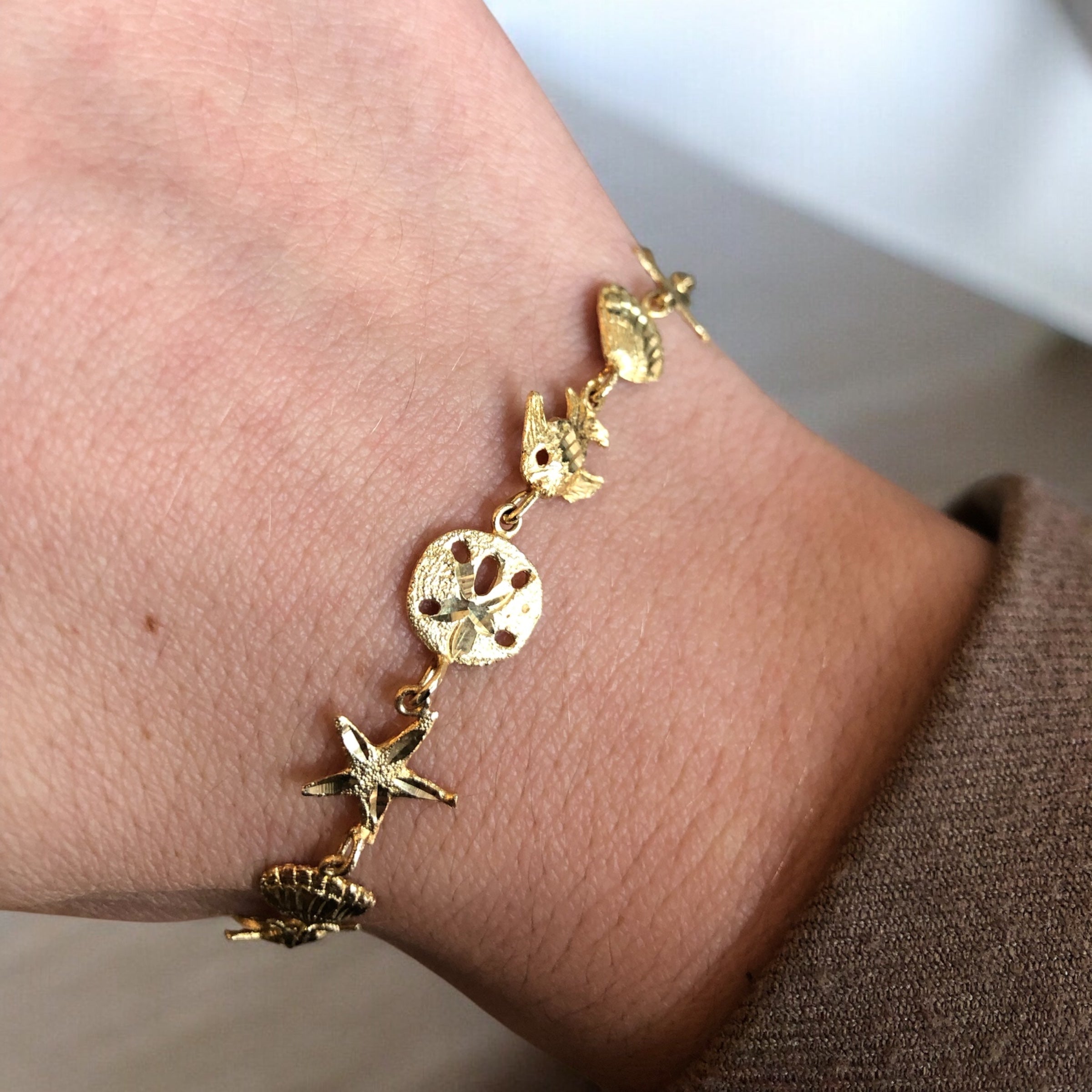 Vintage 14k Ocean Bracelet