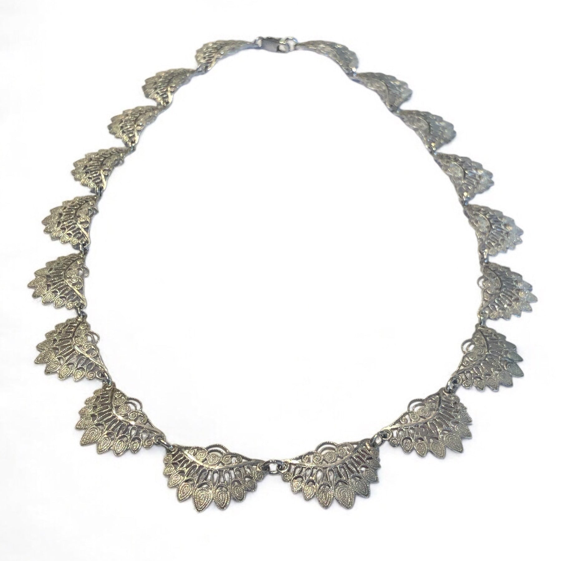 Vintage Small Fan Bib Necklace