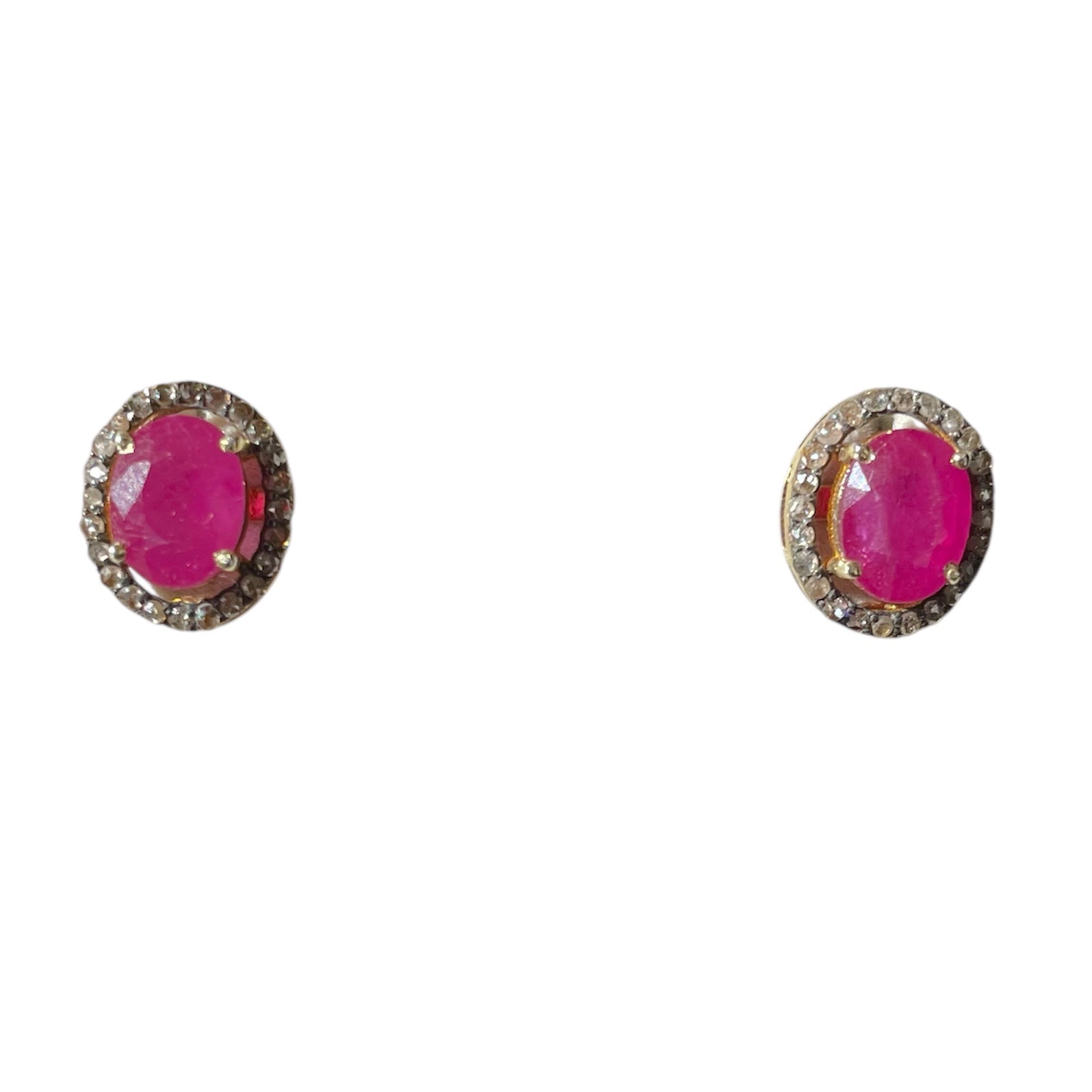 jewelry, fine jewelry, earrings, studs, stud earrings, ruby, diamond, gem, precious gem, gold, silver, ruby stud, ruby earring, vintage jewelry, vintage earrings, vintage studs