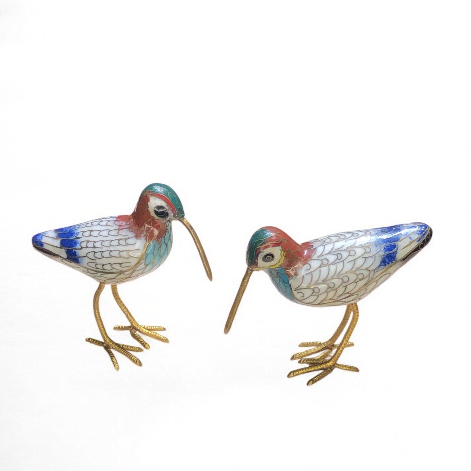 Vintage Cloisonné Enamel Birds
