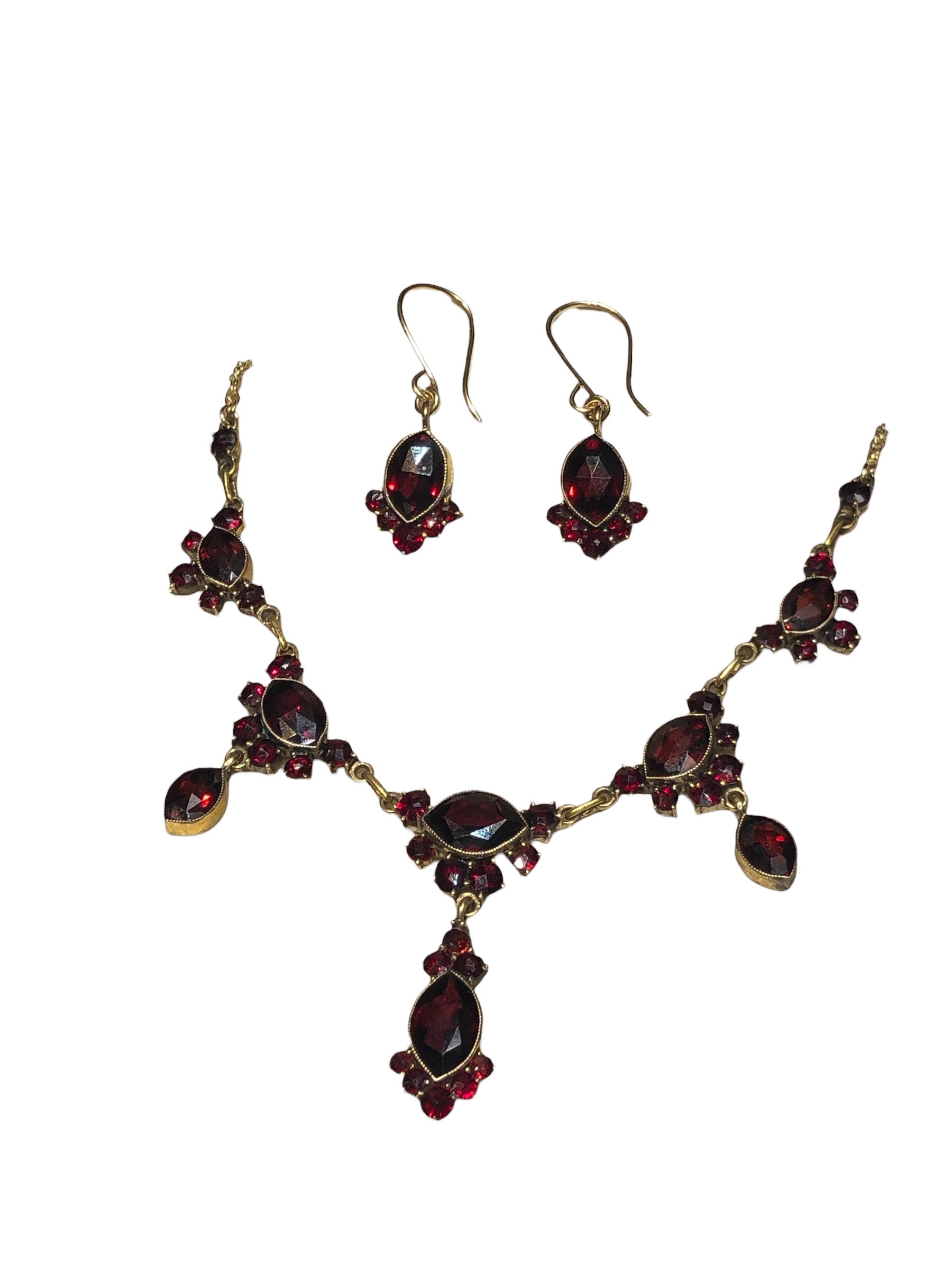 Amazing Victorian Bohemian Garnet Set