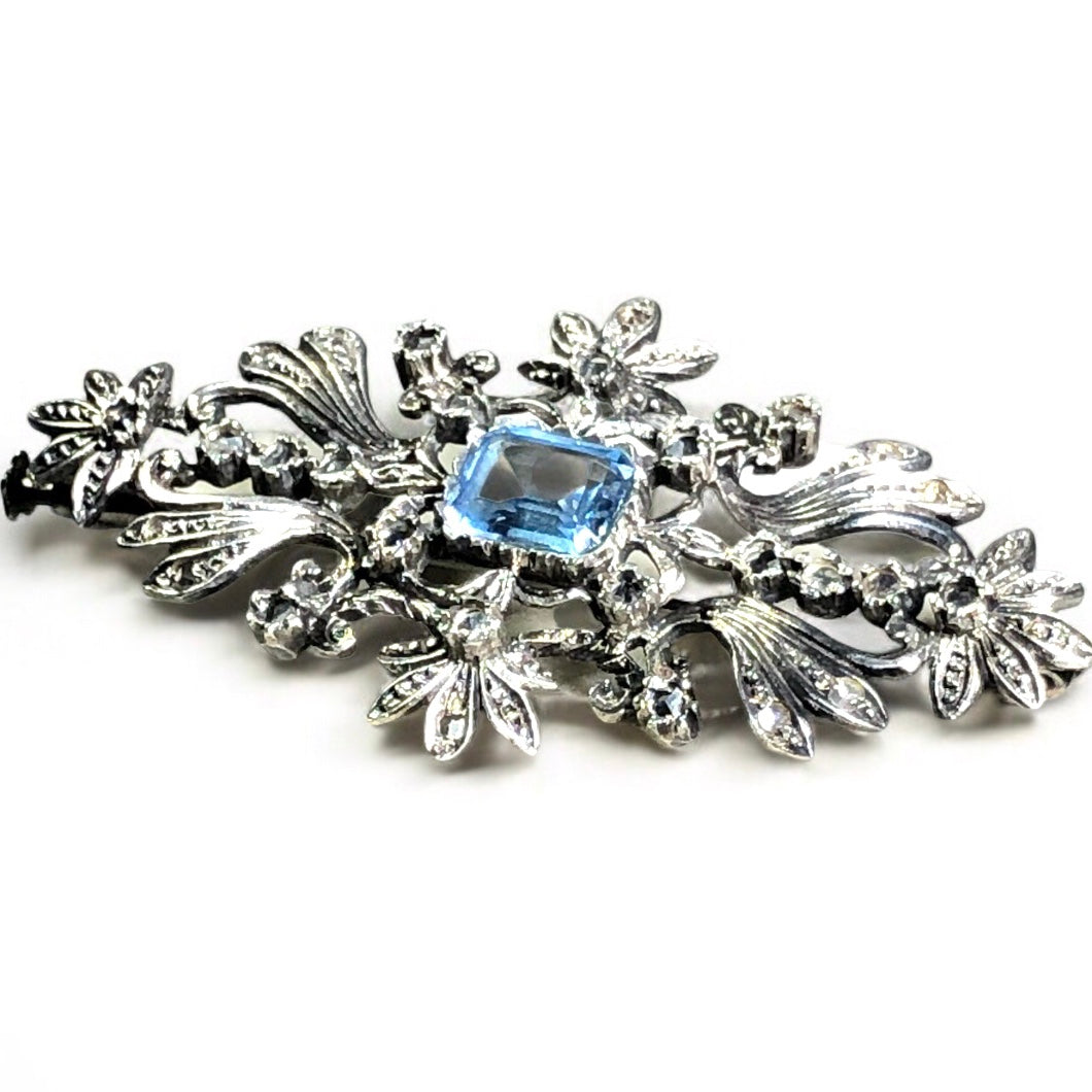 Vintage Blue Topaz Brooch