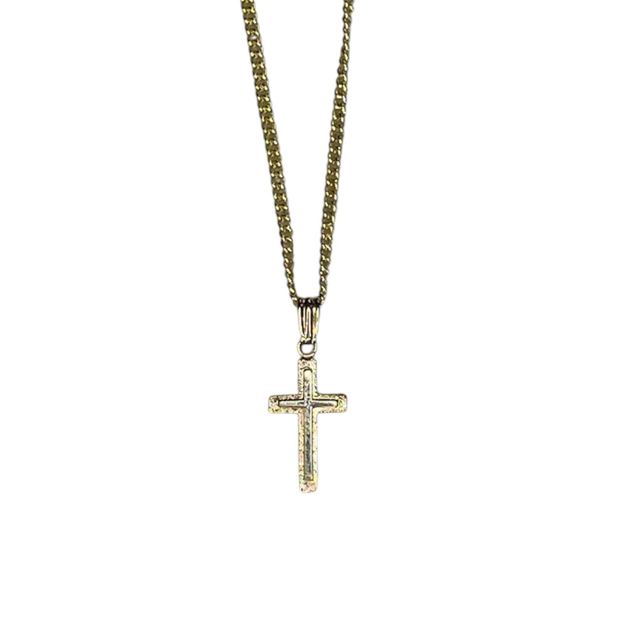 Vintage cross necklace, cross necklace, cross, gold cross necklace, gold necklace, vintage necklace, vintage gold necklace, vintage cross, cross charm, cross pendant, cross pendant necklace, gold cross charm, gold cross pendant, gold cross pendant necklace, gold fill, 14k yellow gold, local jeweler, jewelry near me, women-owned, local business, small business