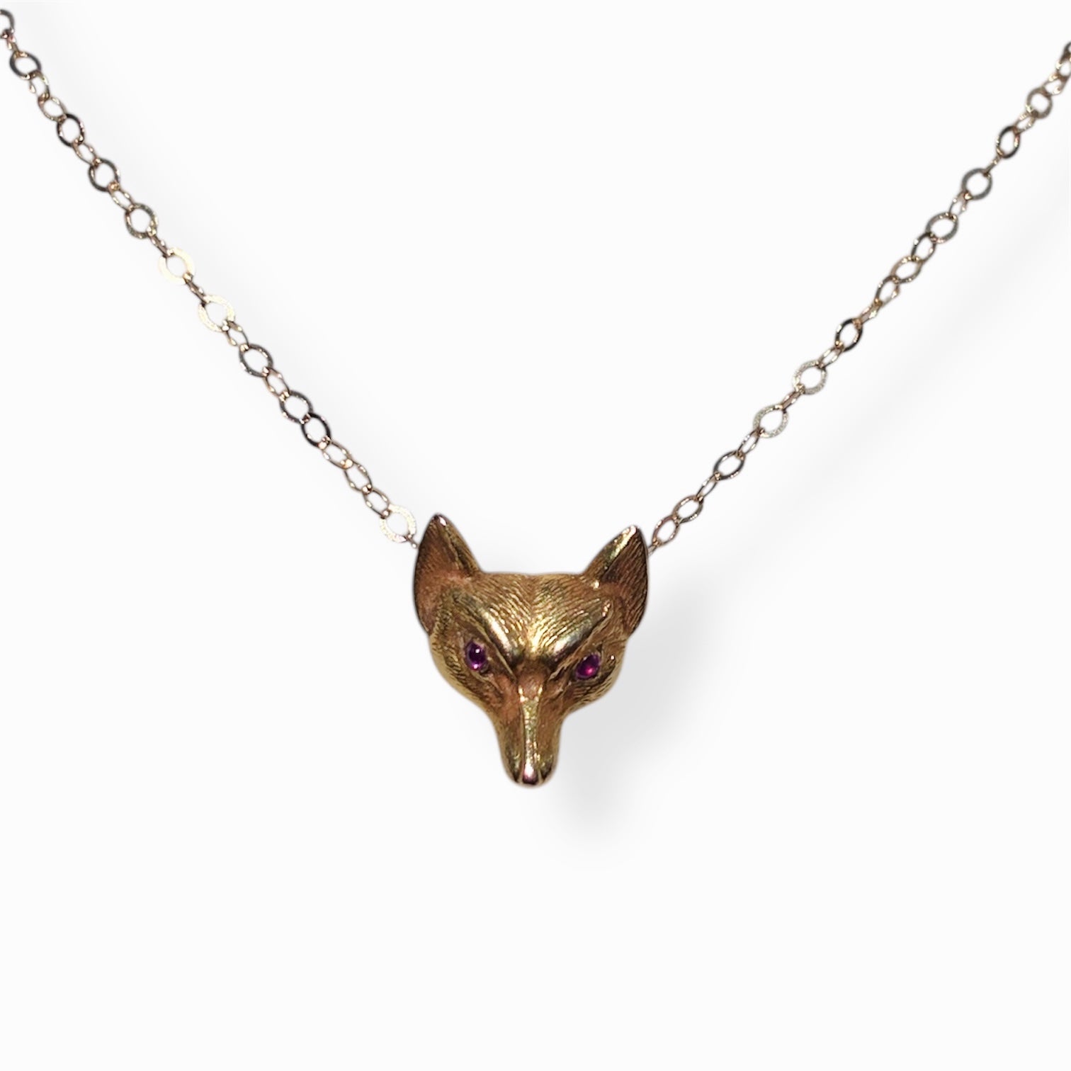 Antique Victorian Fox with Ruby Eyes