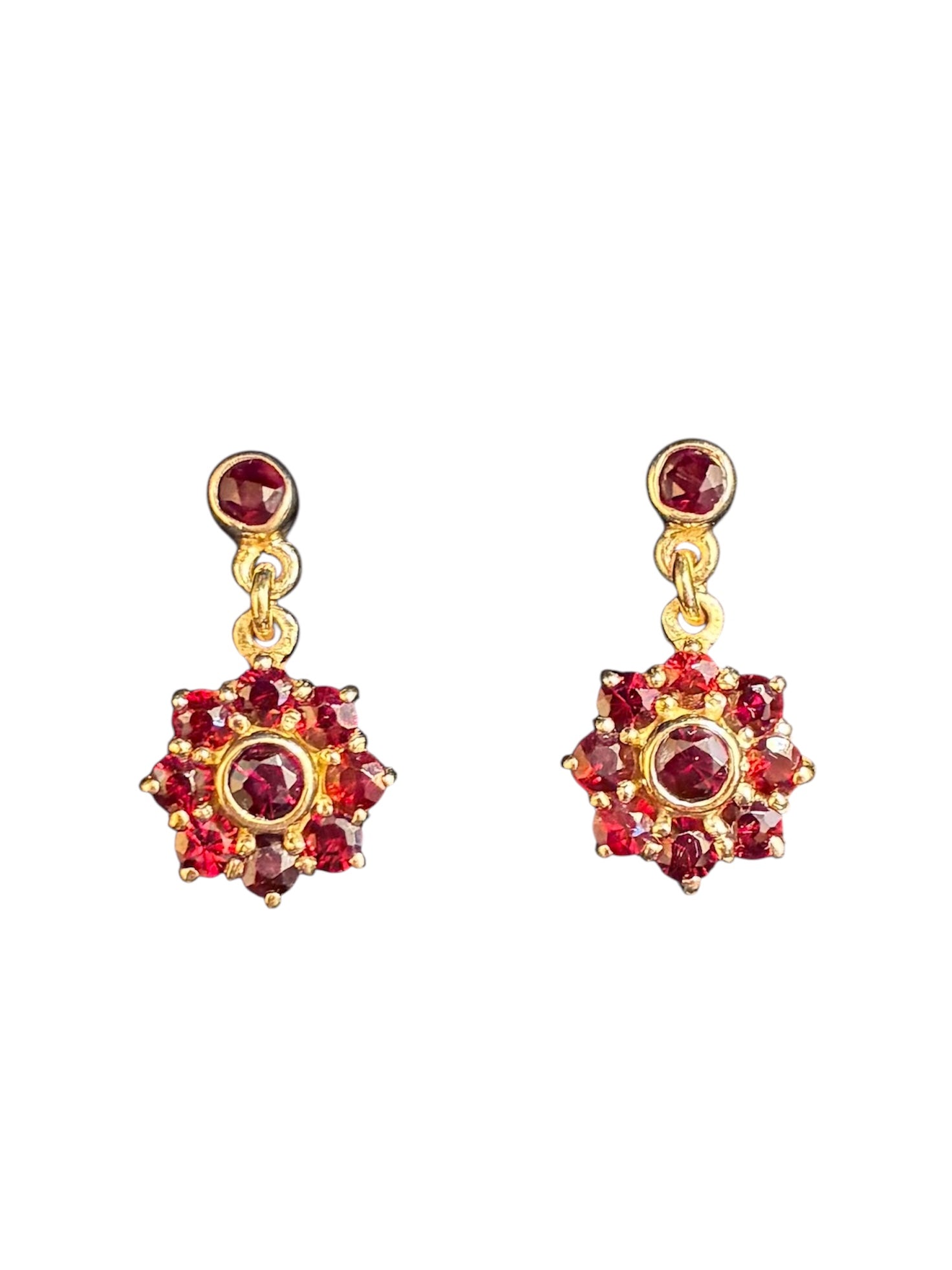 Vintage Garnet Drop Earrings