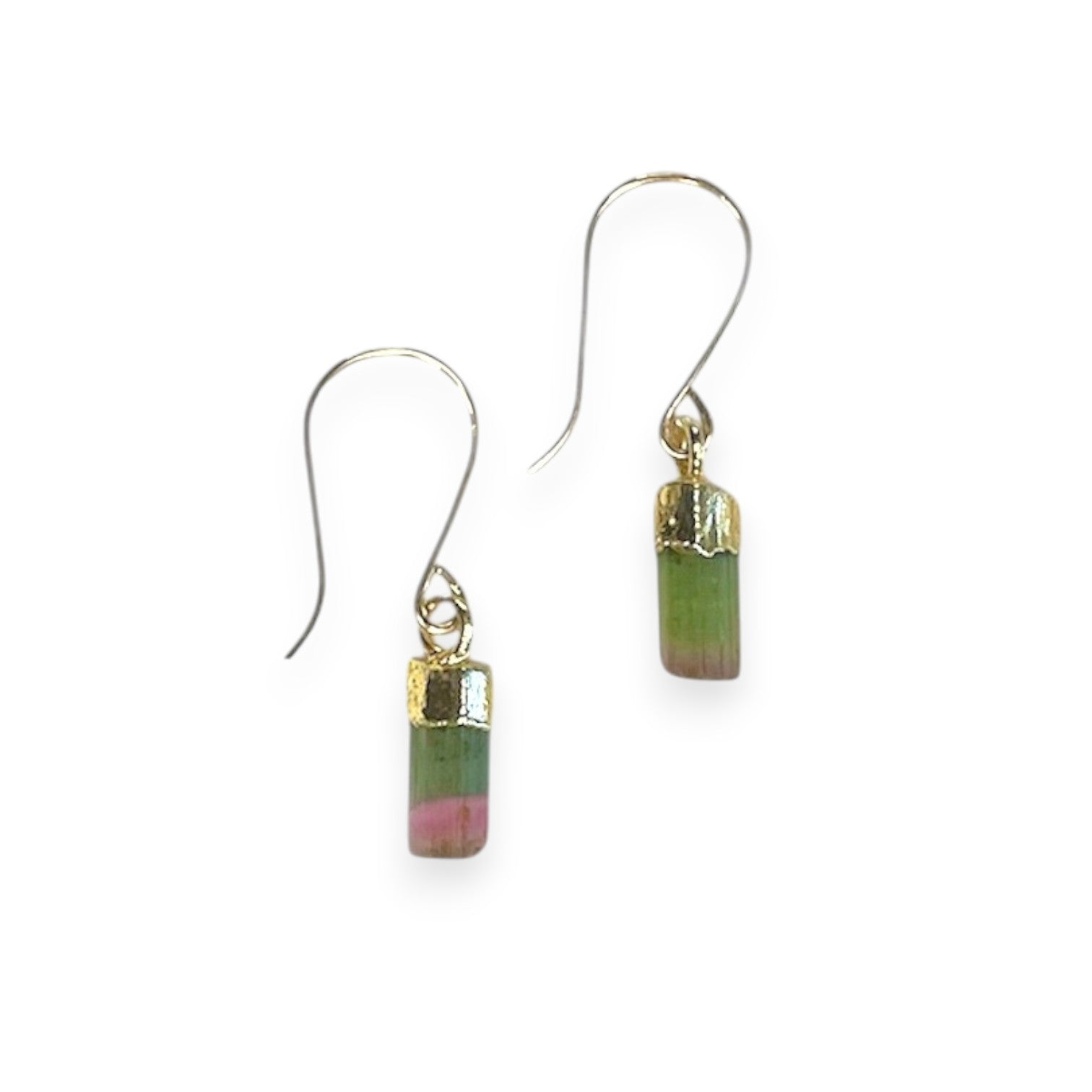 Watermelon Tourmaline Drop Earrings