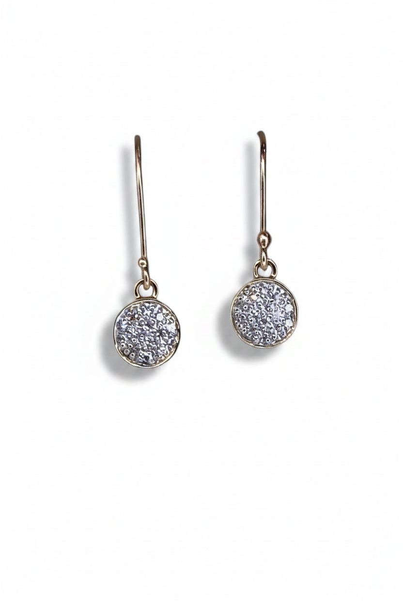Pavé Disc Earrings