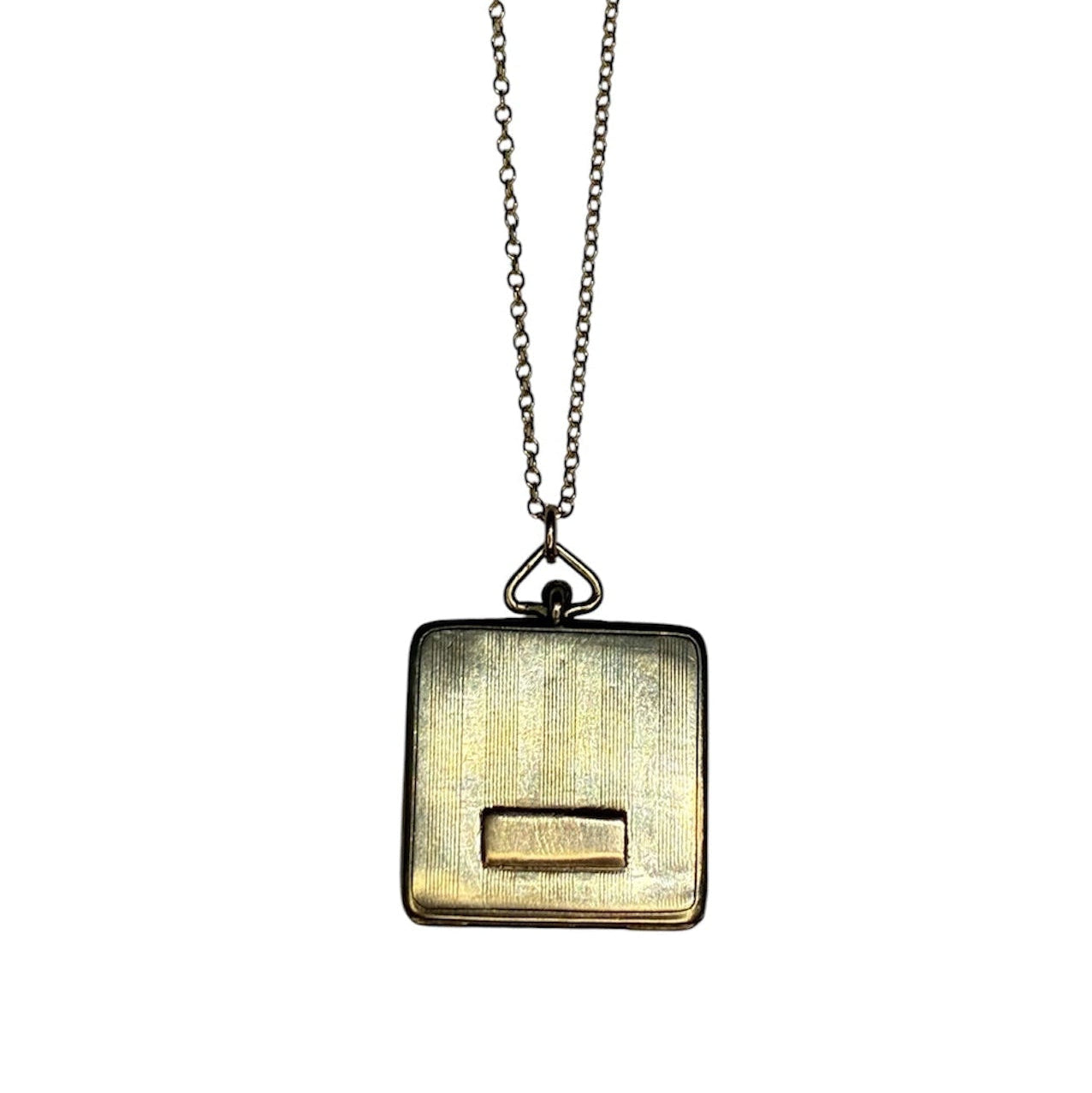 Engraved Art Deco Square Locket