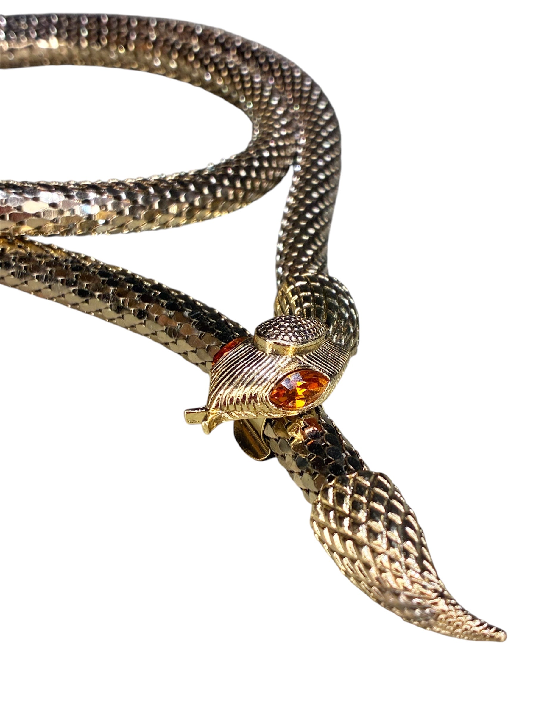 Amazing Whiting and Davis Snake Necklace