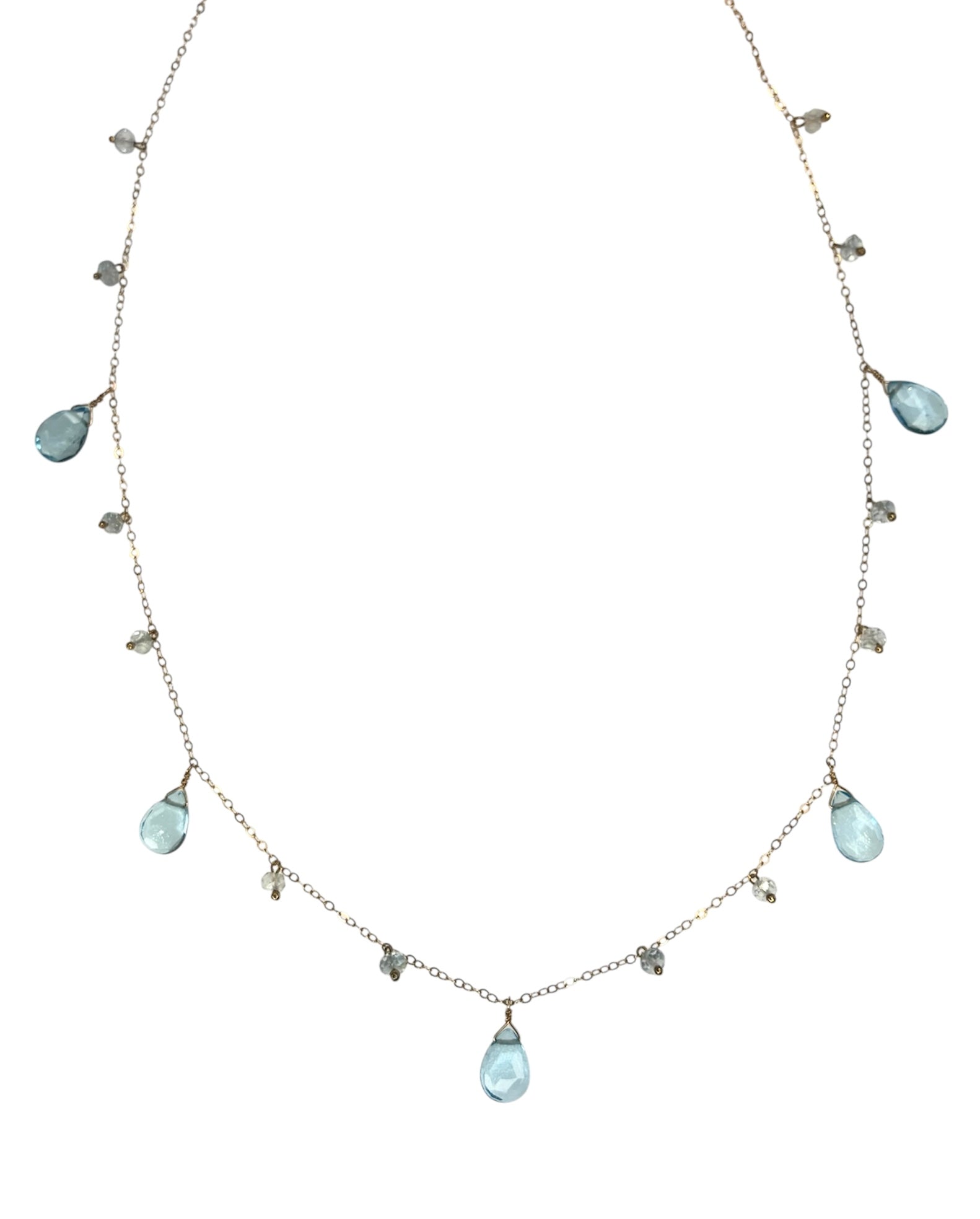 14k Briolette Drop Necklace 14k Briolette Drop Necklace