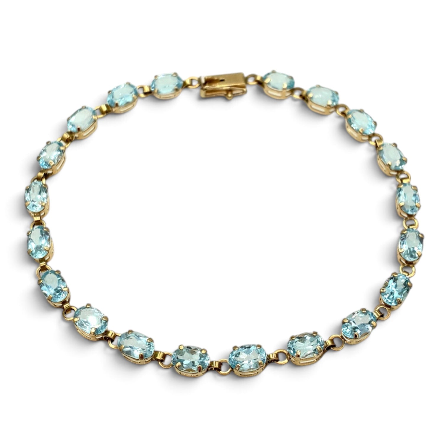 Vintage Blue Topaz Tennis Bracelet