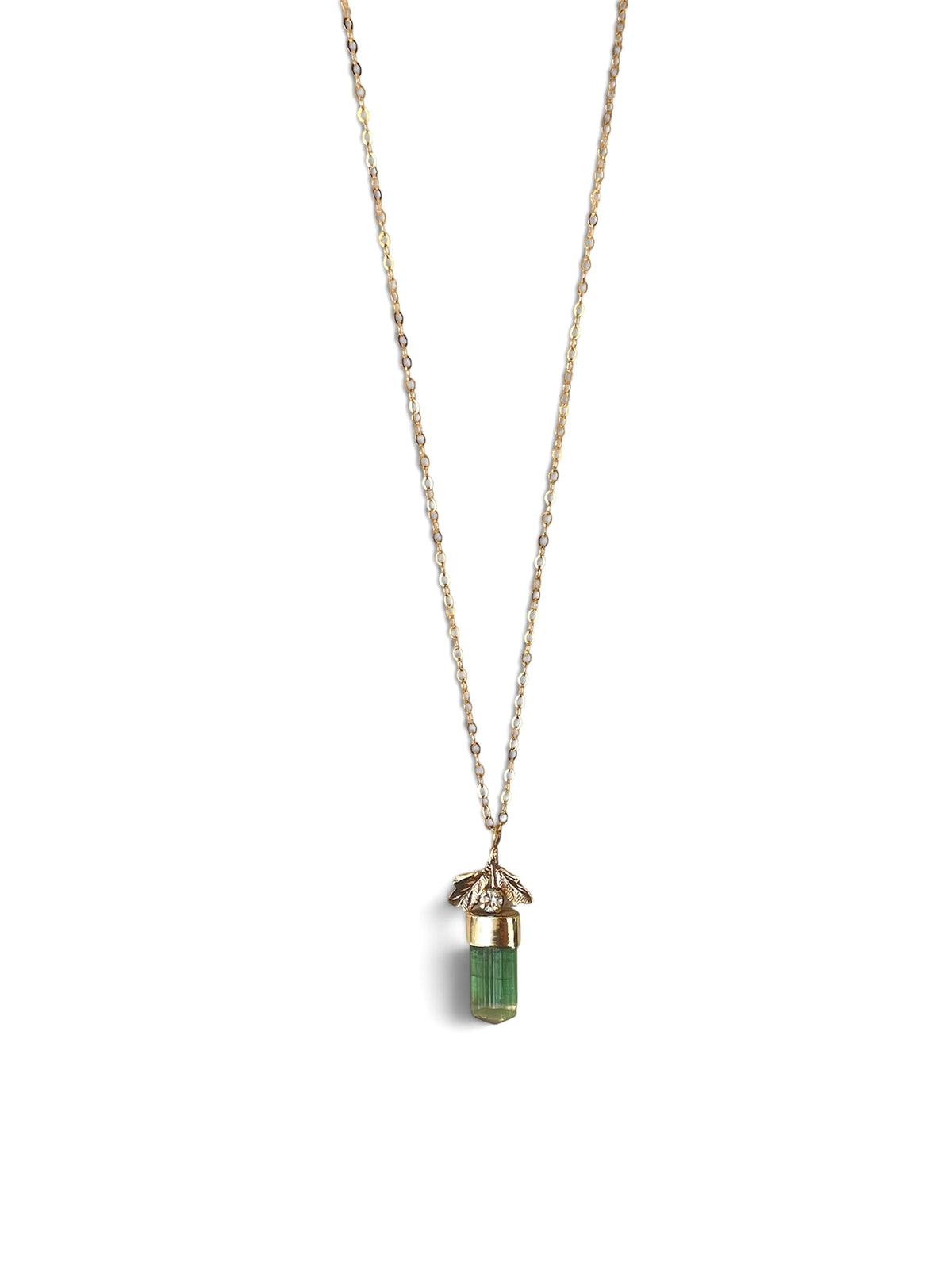 14k Gold and Tourmaline Necklace