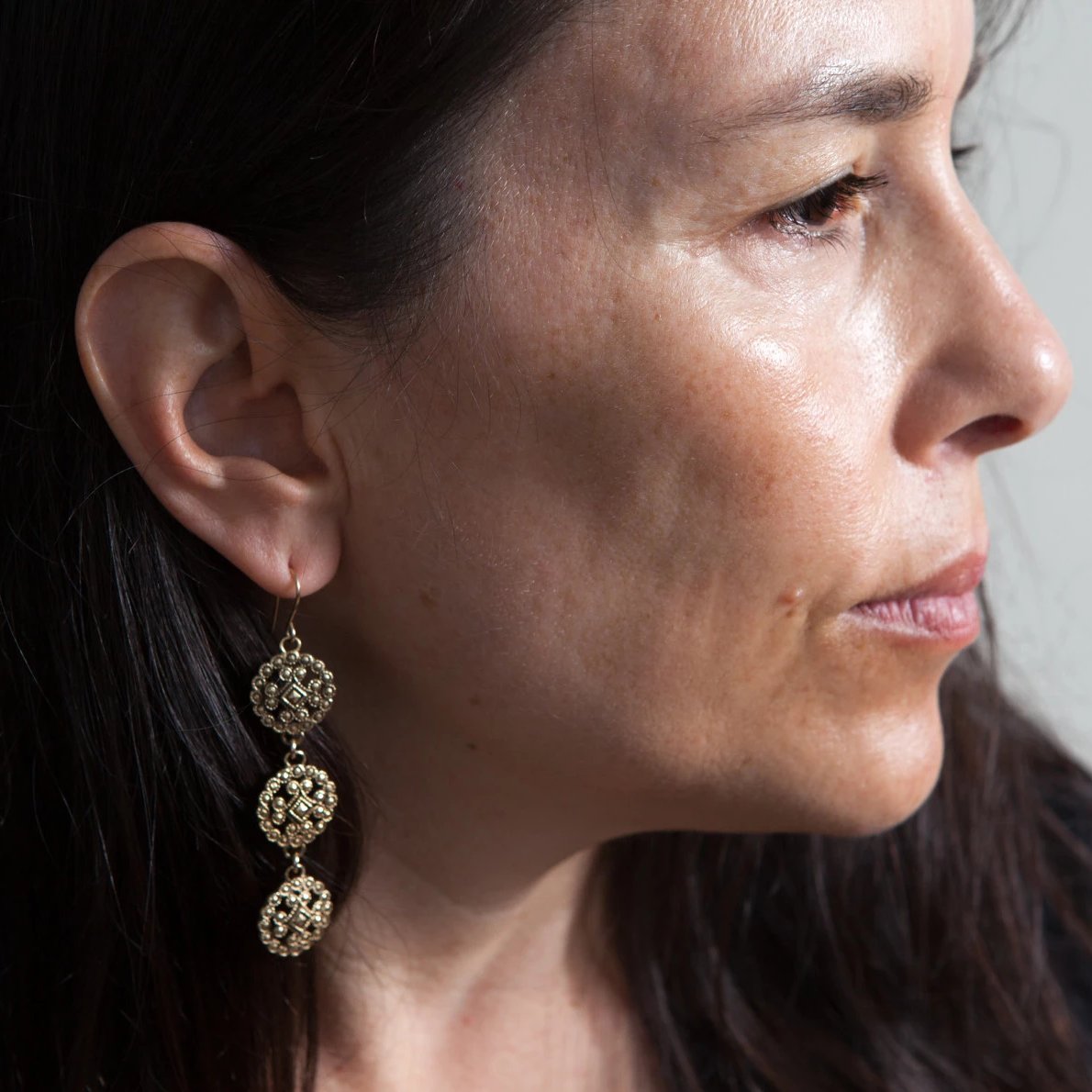 Lace Cast Trio Earrings