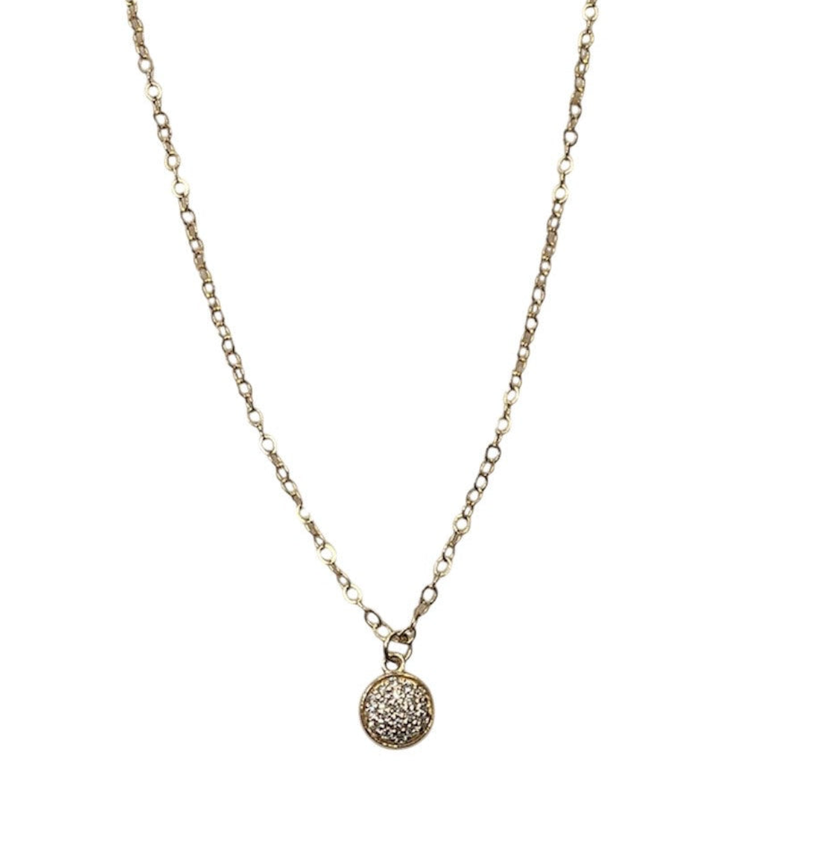 Pavé Disc Necklace