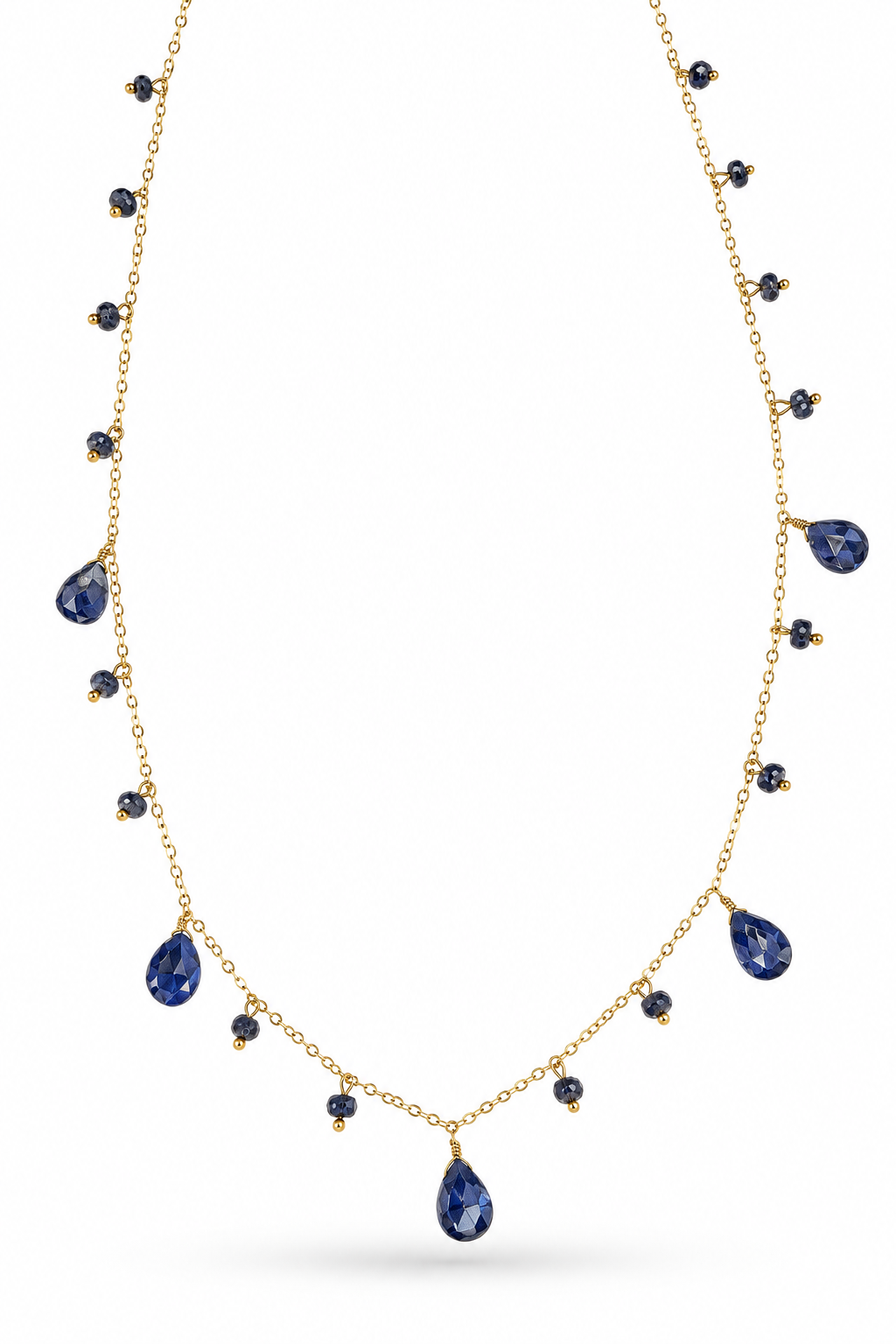 14k Briolette Drop Necklace