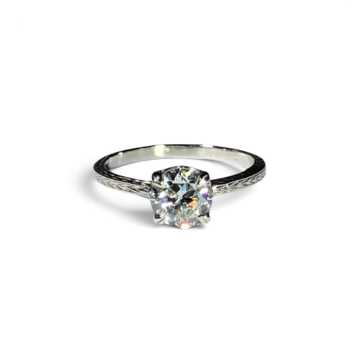 The Old Euro Wheat Solitaire Engagement Ring