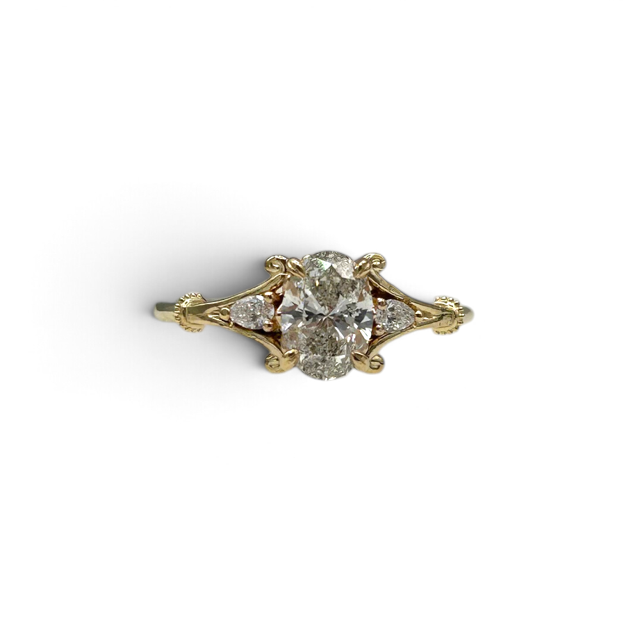 Split Shank Trio Engagement Ring