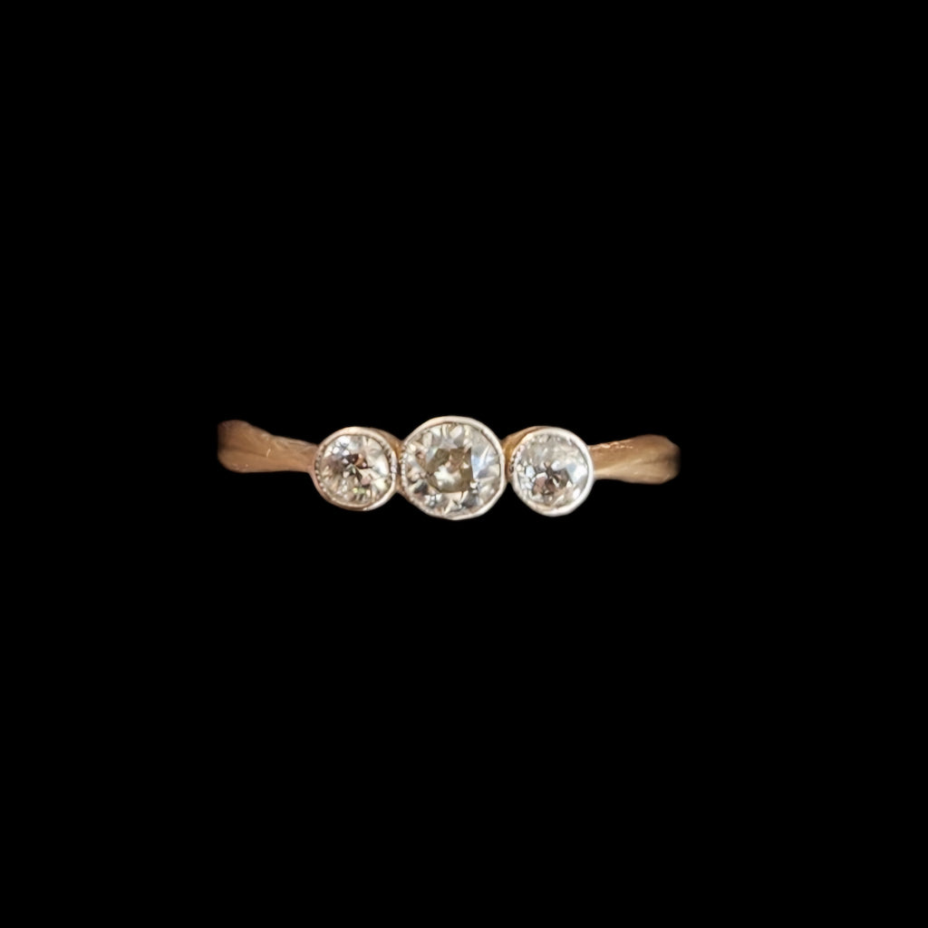 Art Deco Diamond Trio Ring